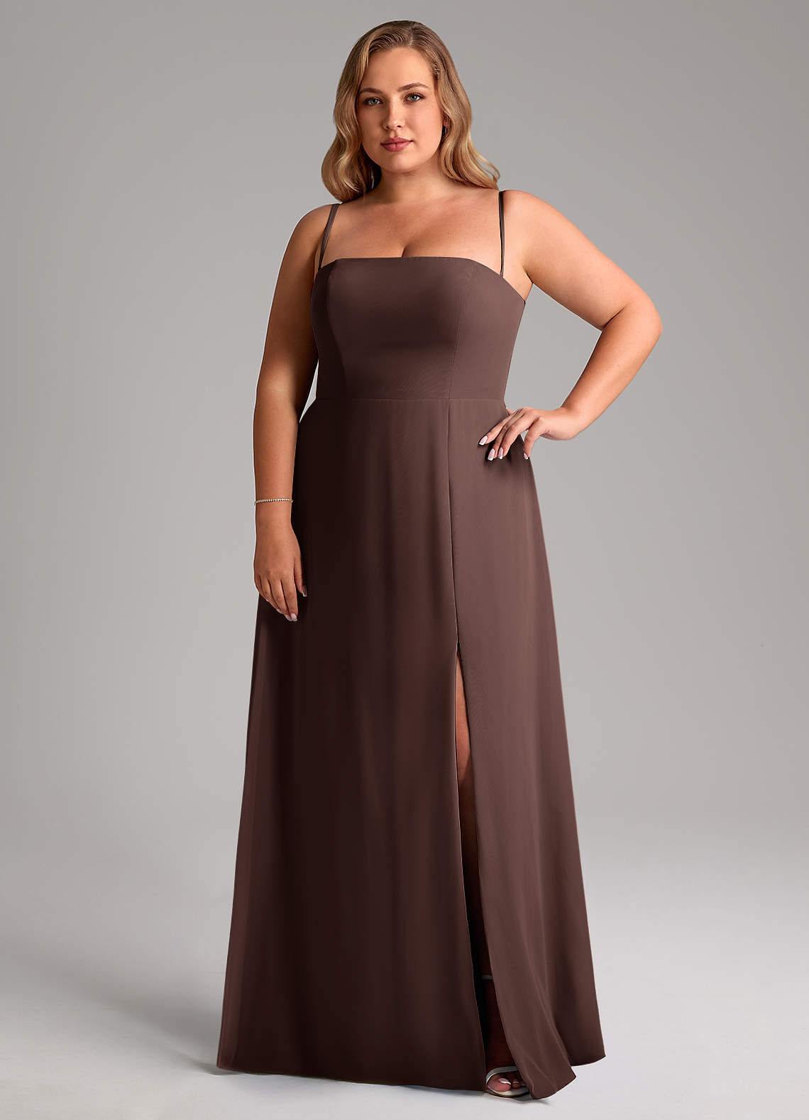 Wren A-Line Straight-Neck Chiffon Bridesmaid Dress