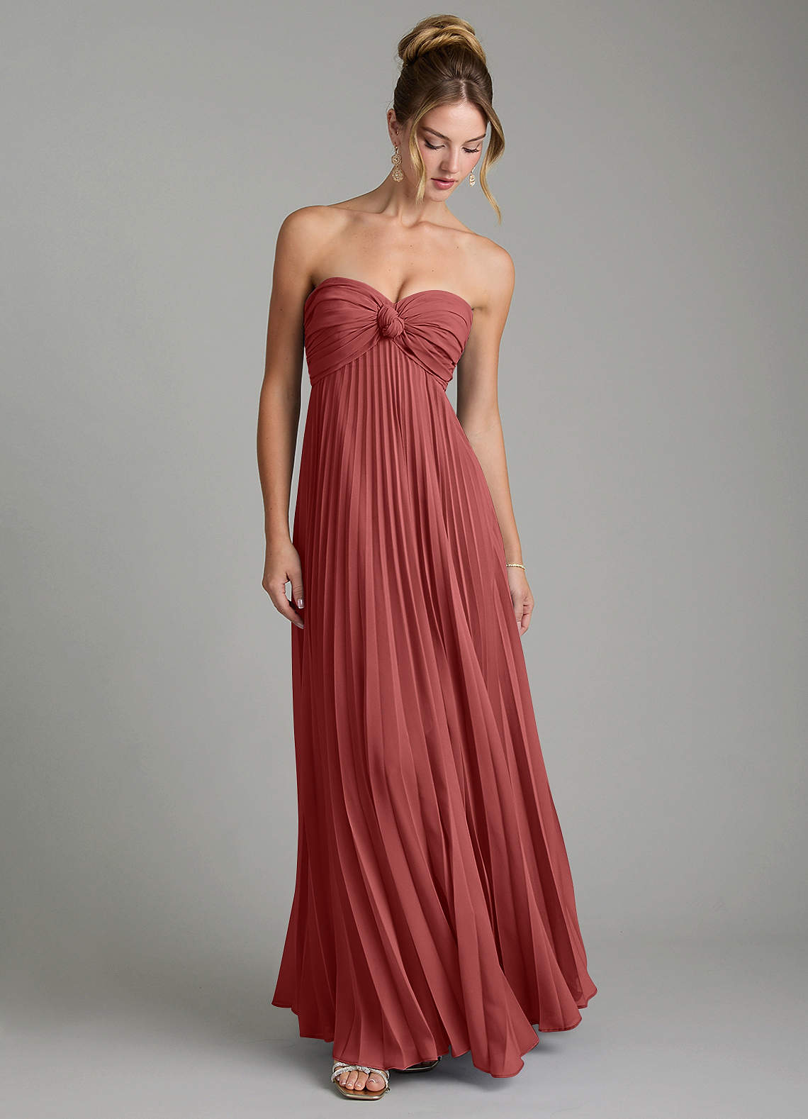 Tempest A-Line Sweetheart Chiffon Bridesmaid Dress in Terracotta