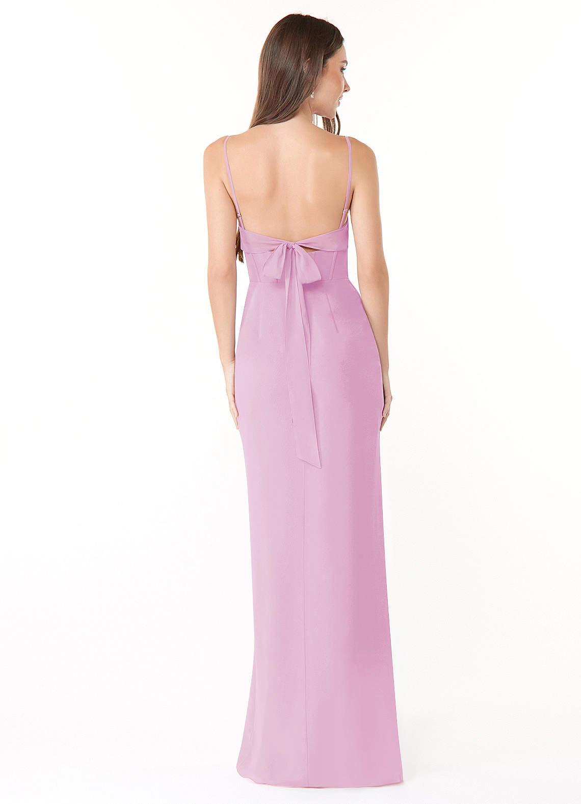 Mai Sheath Cowl-Neck Chiffon Bridesmaid Dress in candy pink