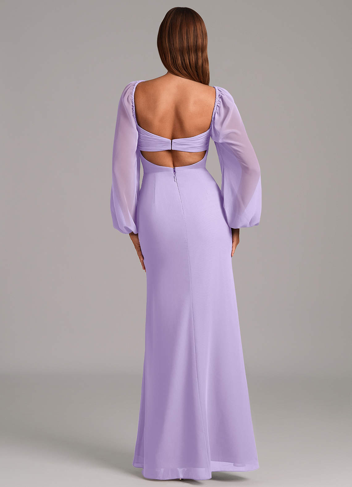 Brixley Mermaid Sweetheart Chiffon Bridesmaid Dress in Lilac