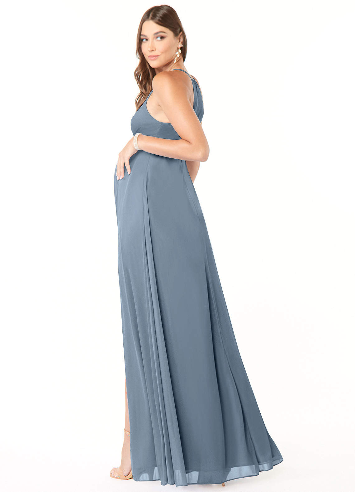 Annabelle A-Line V-Neck Mesh Bridesmaid Dress