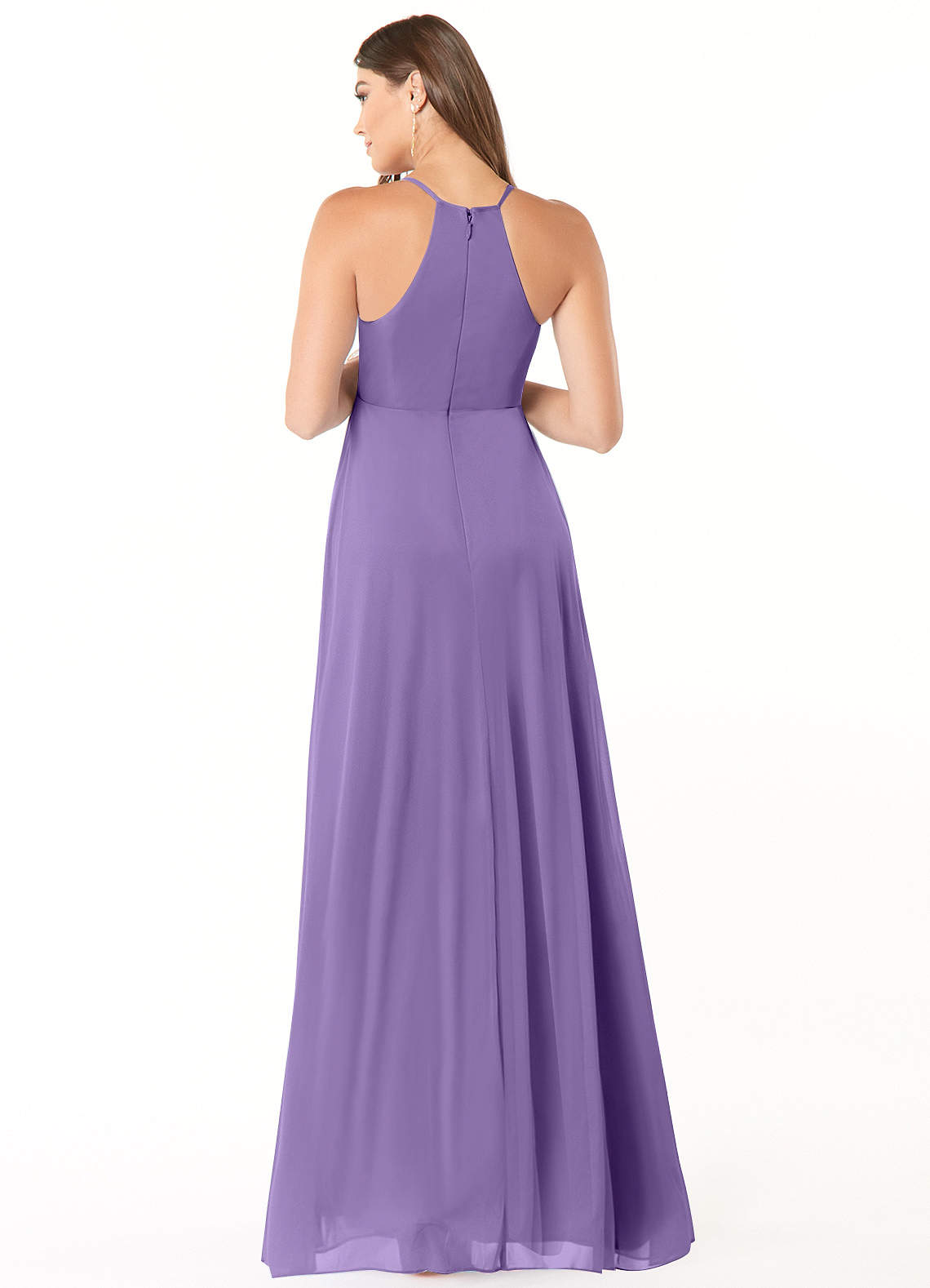Annabelle A-Line V-Neck Mesh Bridesmaid Dress in Tahiti