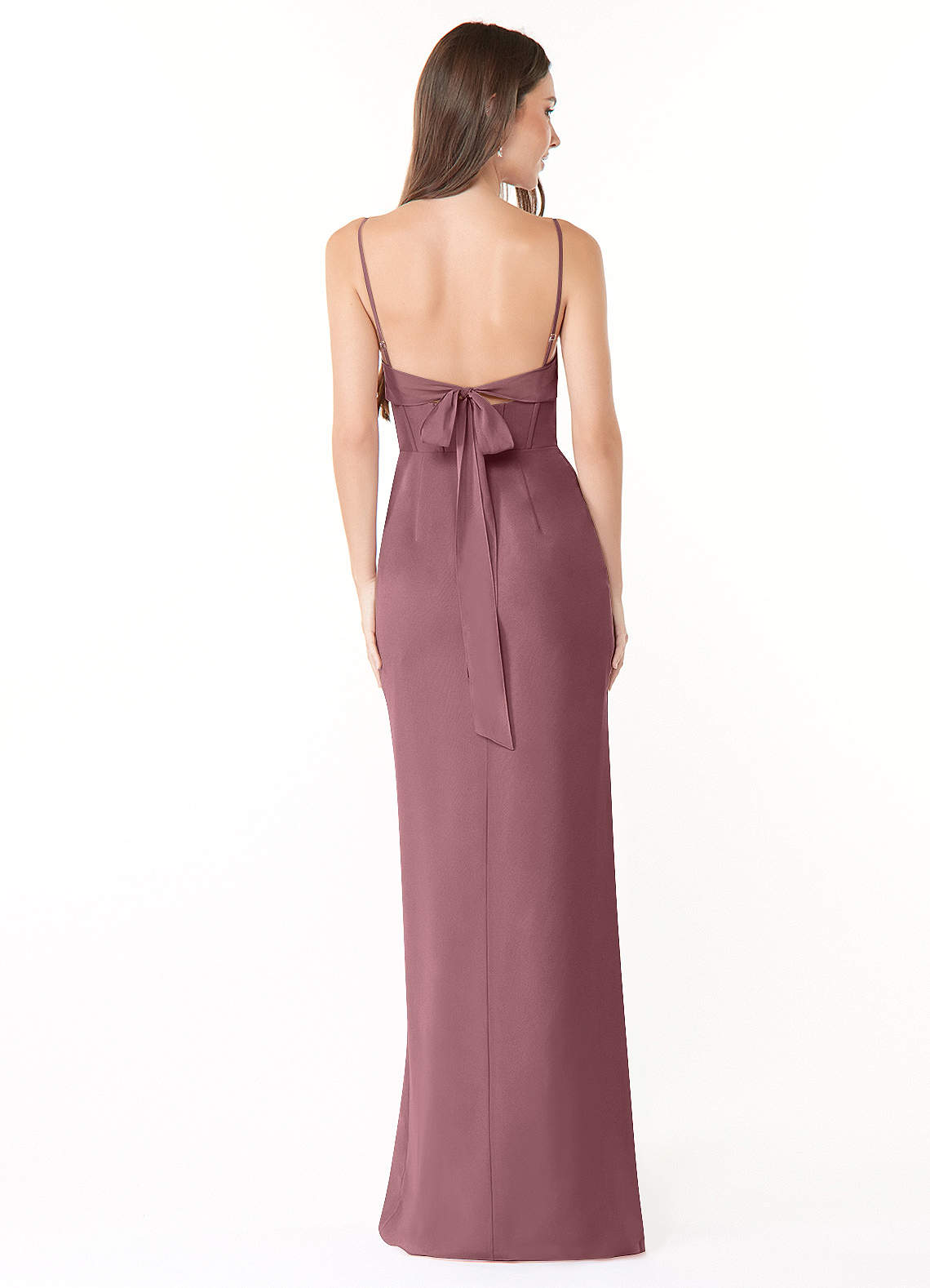 Mai Sheath Cowl-Neck Chiffon Bridesmaid Dress in Amethyst