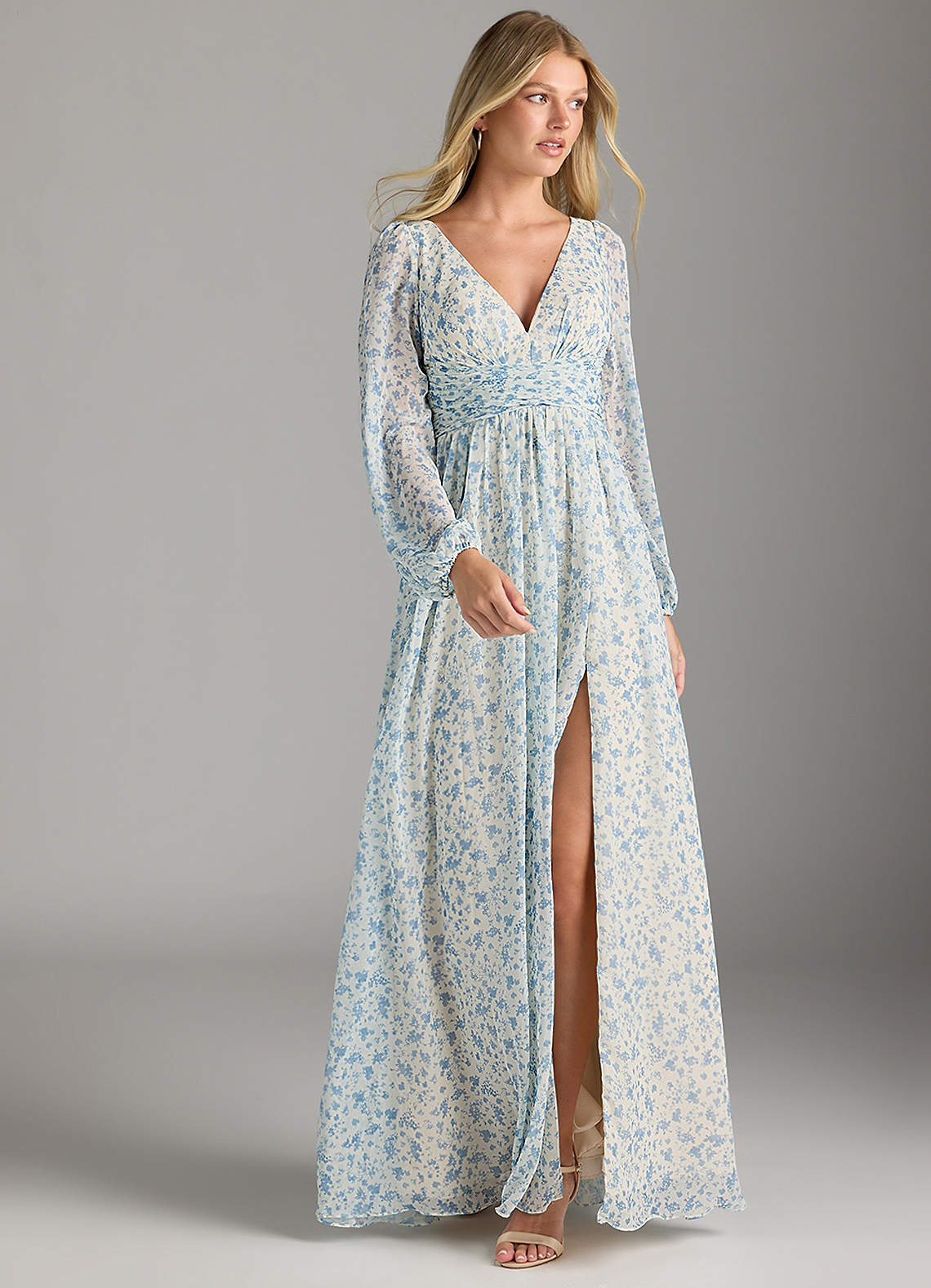 Blue And White Ditsy Floral