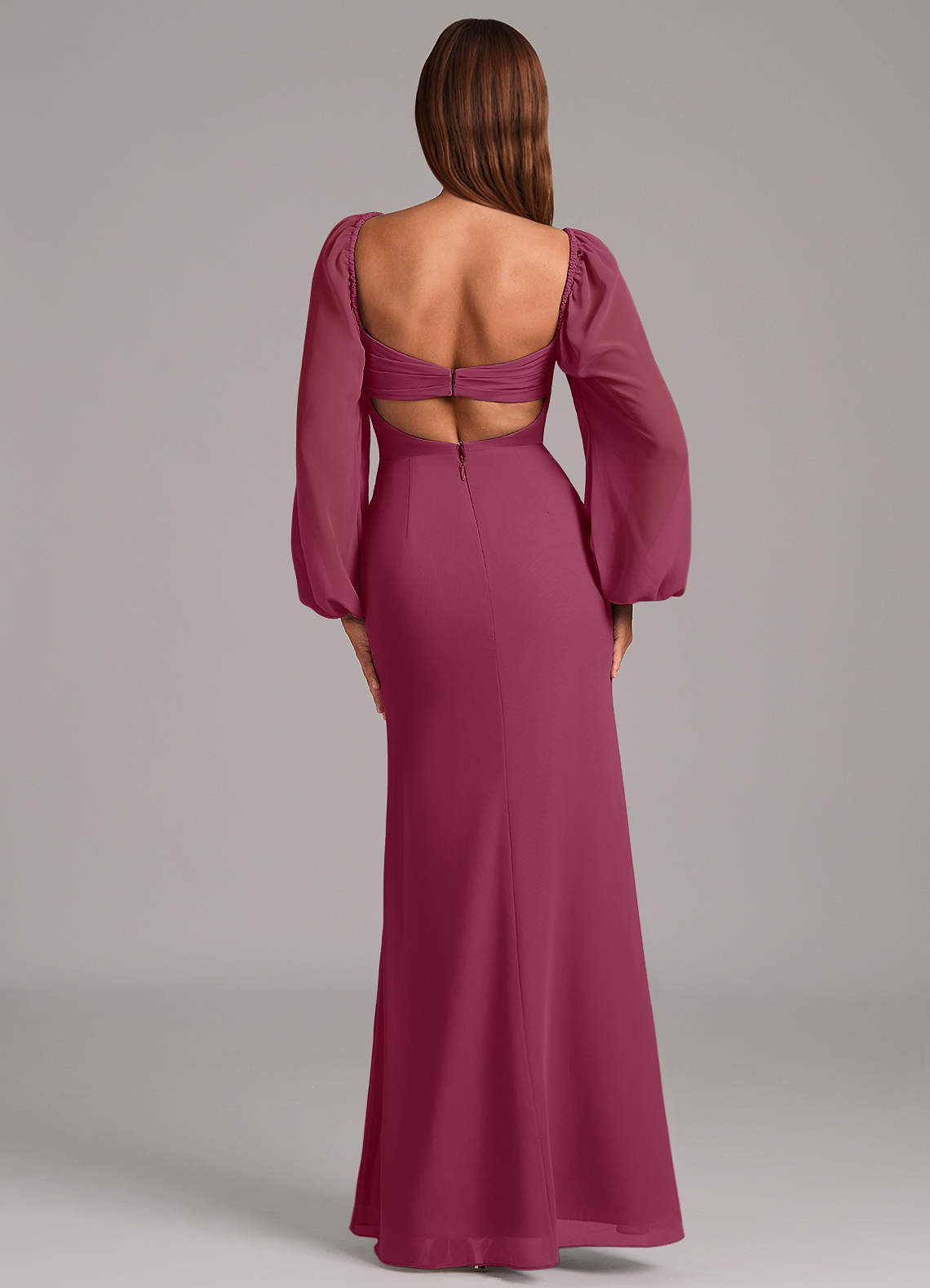 Brixley Mermaid Sweetheart Chiffon Bridesmaid Dress in Mulberry
