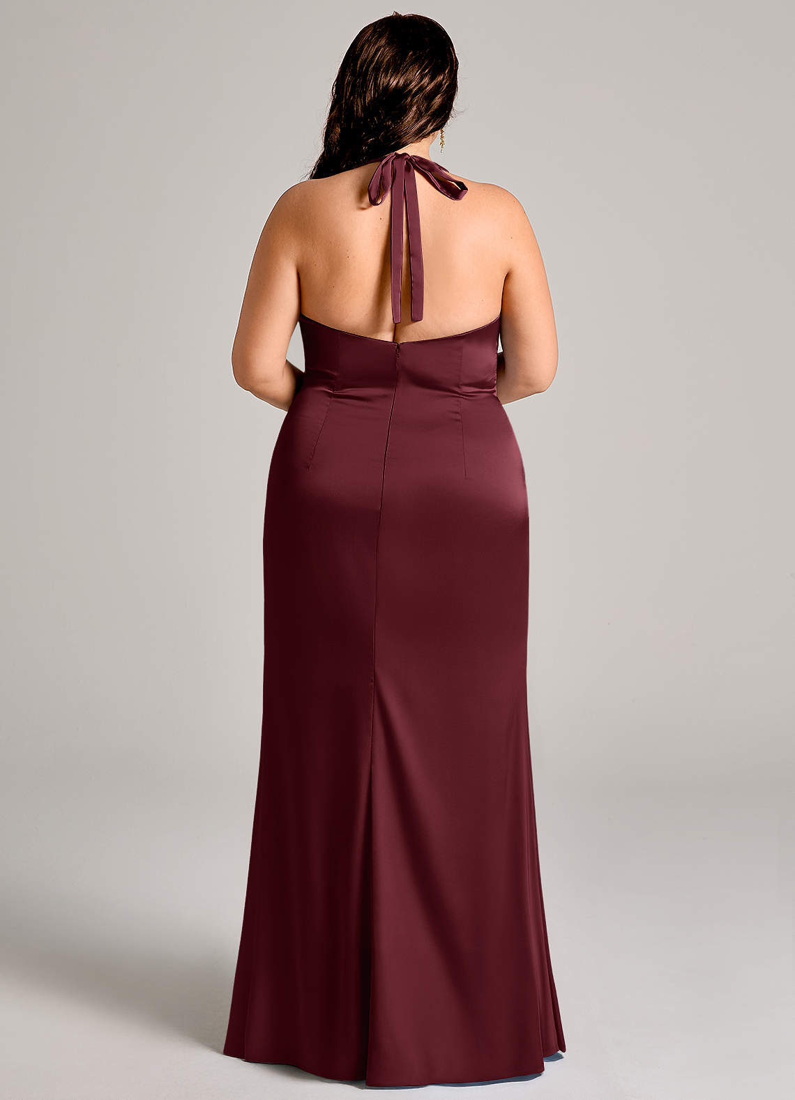 Valerie Mermaid V-Neck Stretch Satin Bridesmaid Dress