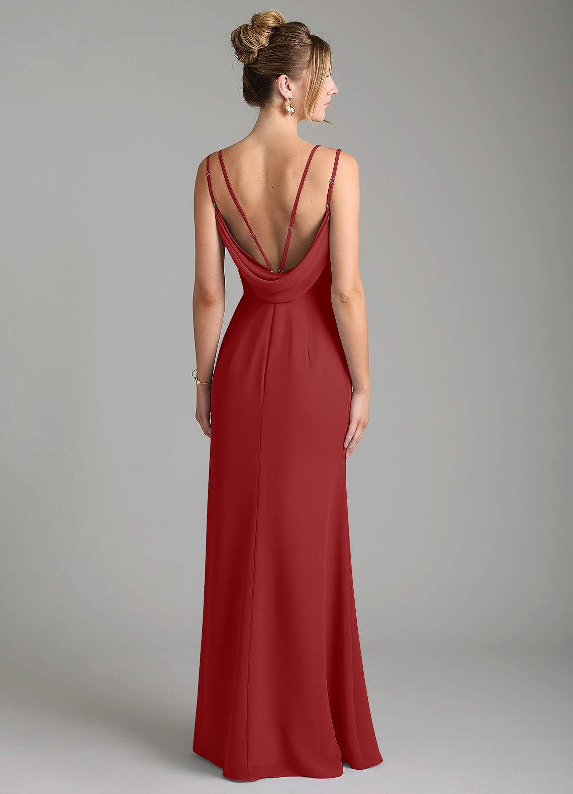Egypt Sheath Sweetheart Chiffon Bridesmaid Dress in Rust