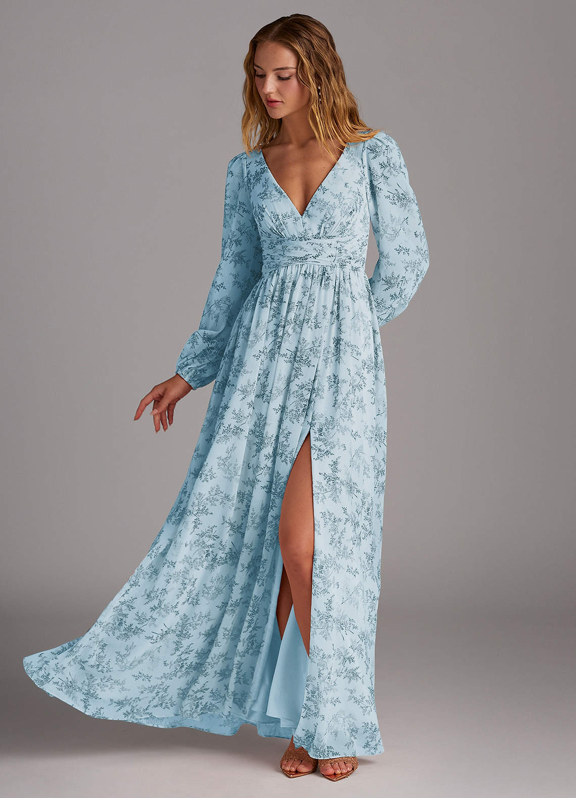 Norah A-Line V-Neck Chiffon Bridesmaid Dress