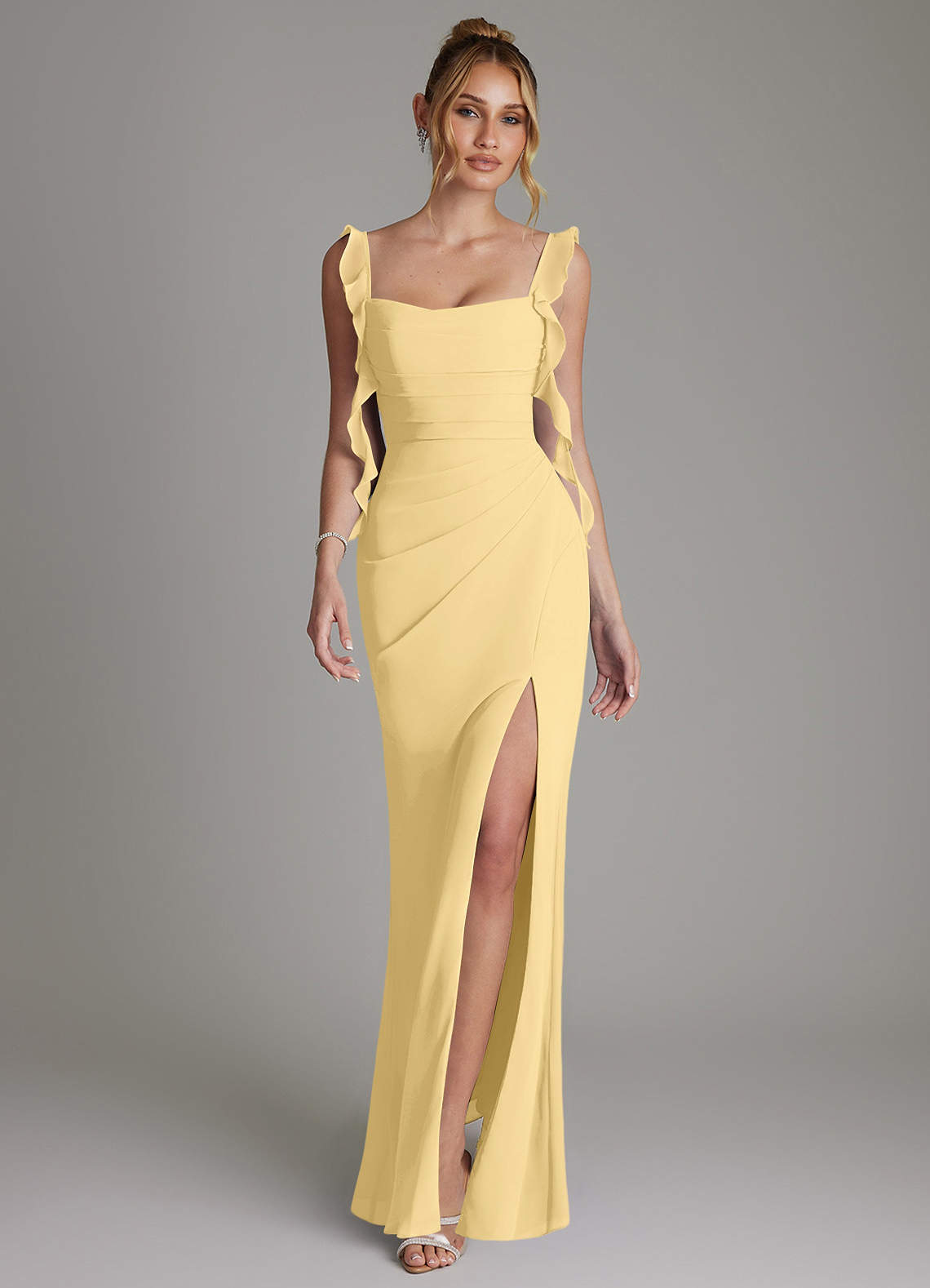 Jessamine Mermaid Sweetheart Chiffon Bridesmaid Dress in Butter