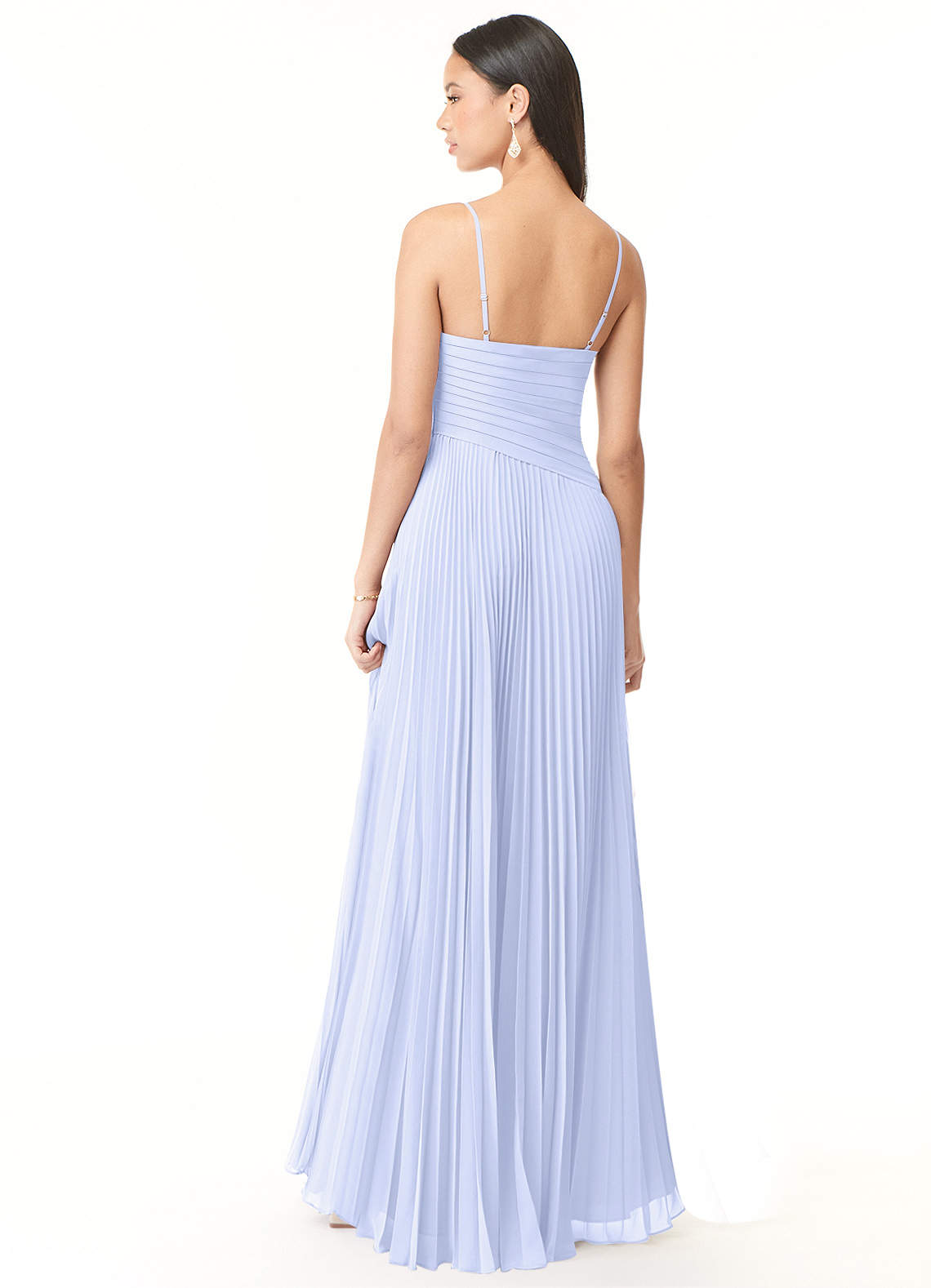 Vini A-Line V-Neck Chiffon Bridesmaid Dress in Lavender