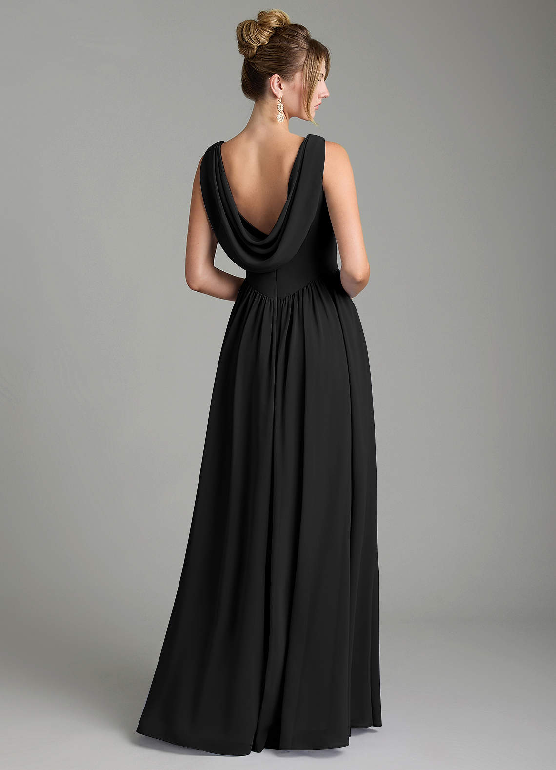 Novi A-Line Square-Neck Chiffon Bridesmaid Dress