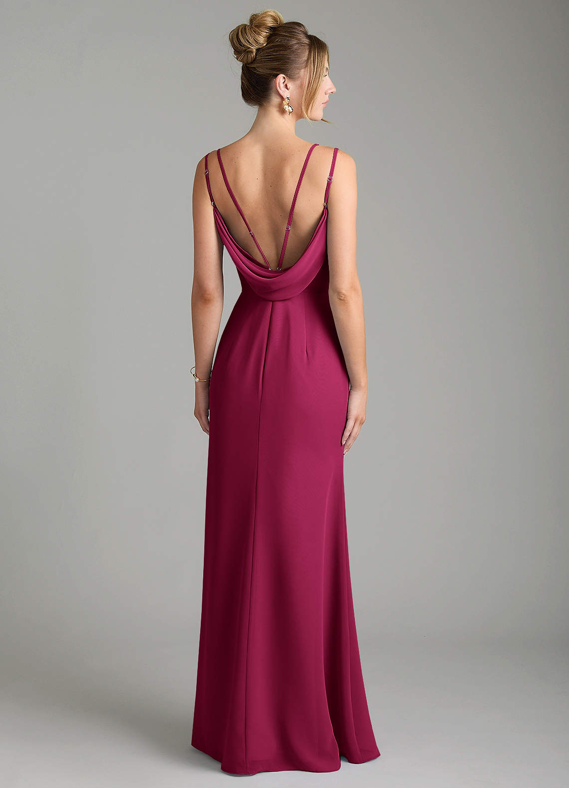 Egypt Sheath Sweetheart Chiffon Bridesmaid Dress in Burgundy