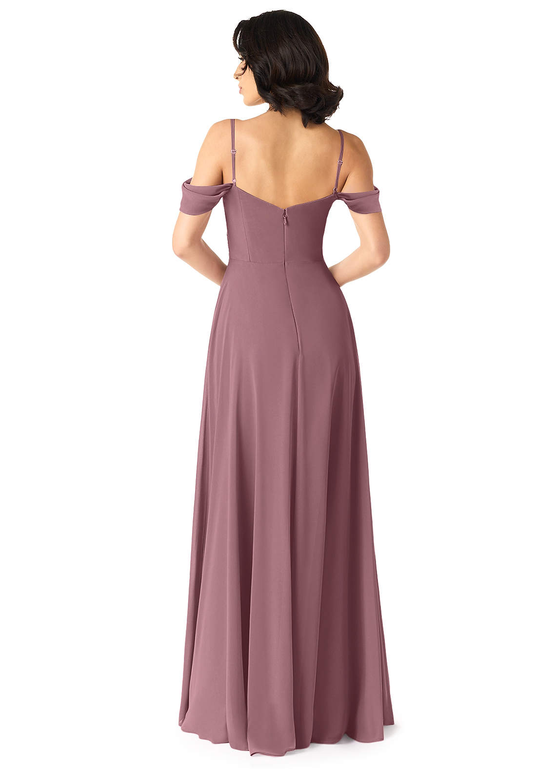 Tancie A-Line Off-the-Shoulder Chiffon Bridesmaid Dress in Amethyst
