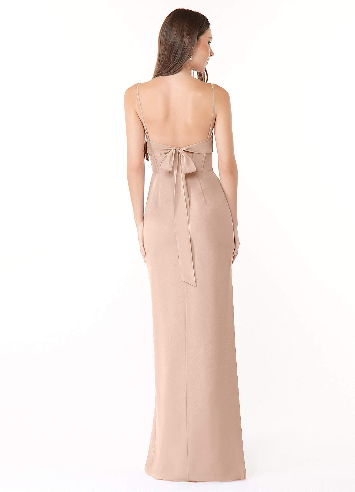 Mai Sheath Cowl-Neck Chiffon Bridesmaid Dress in English Rose