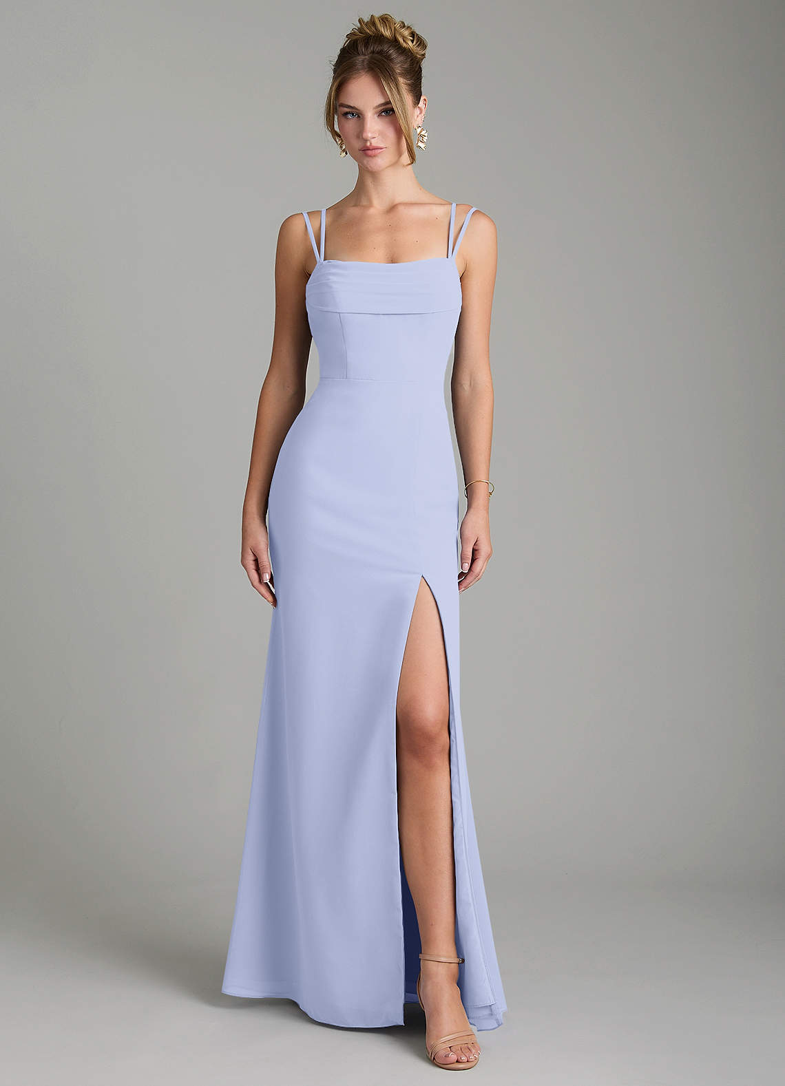 Egypt Sheath Sweetheart Chiffon Bridesmaid Dress in Lavender