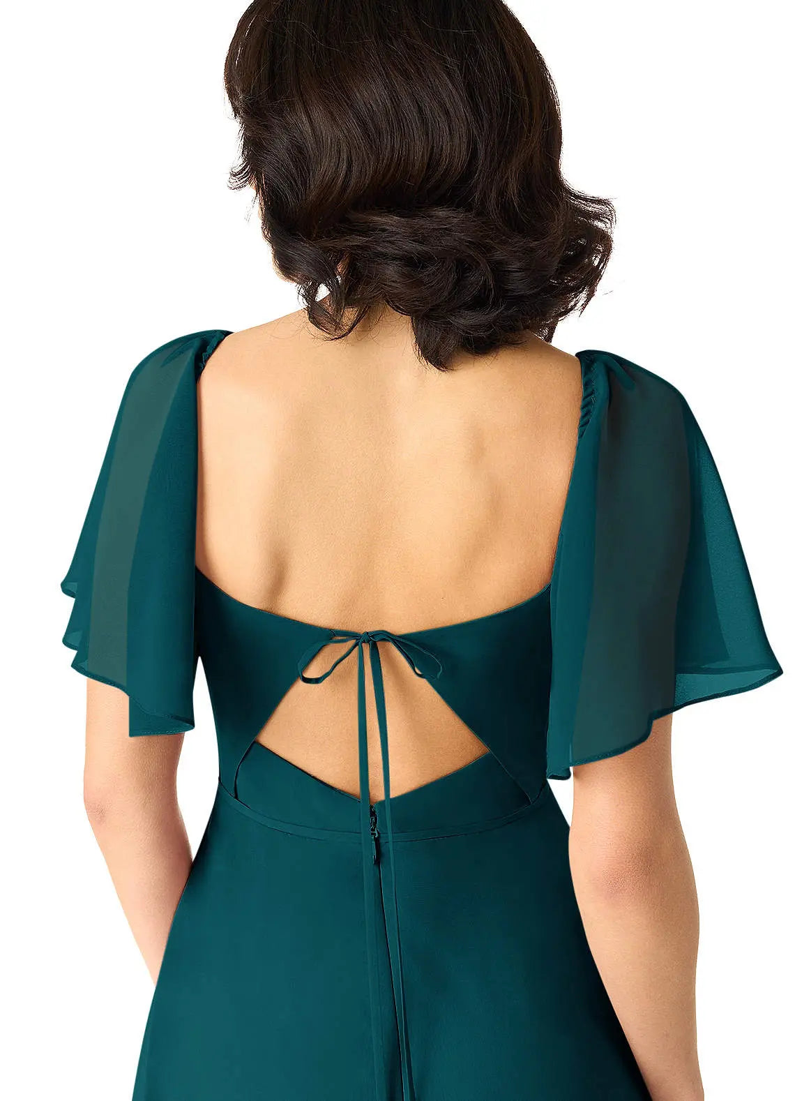 Chloe A-Line Sweetheart Chiffon Bridesmaid Dress in Pine