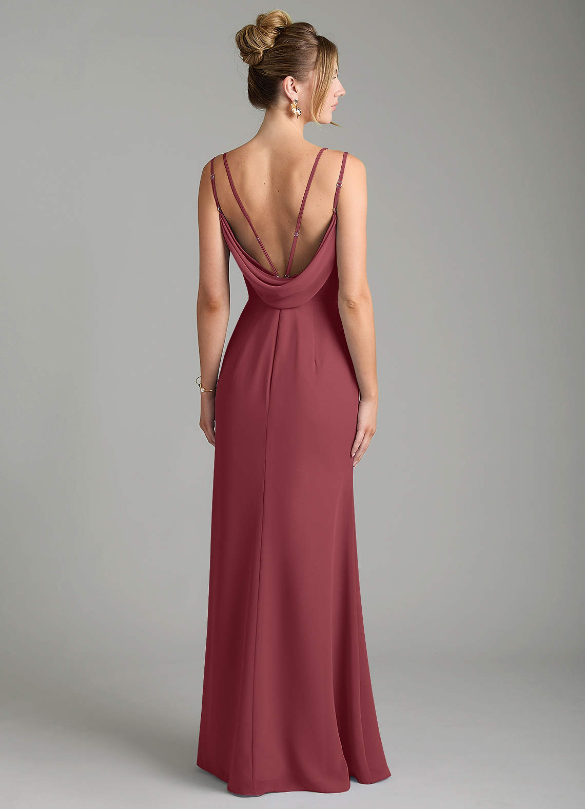 Egypt Sheath Sweetheart Chiffon Bridesmaid Dress in Merlot