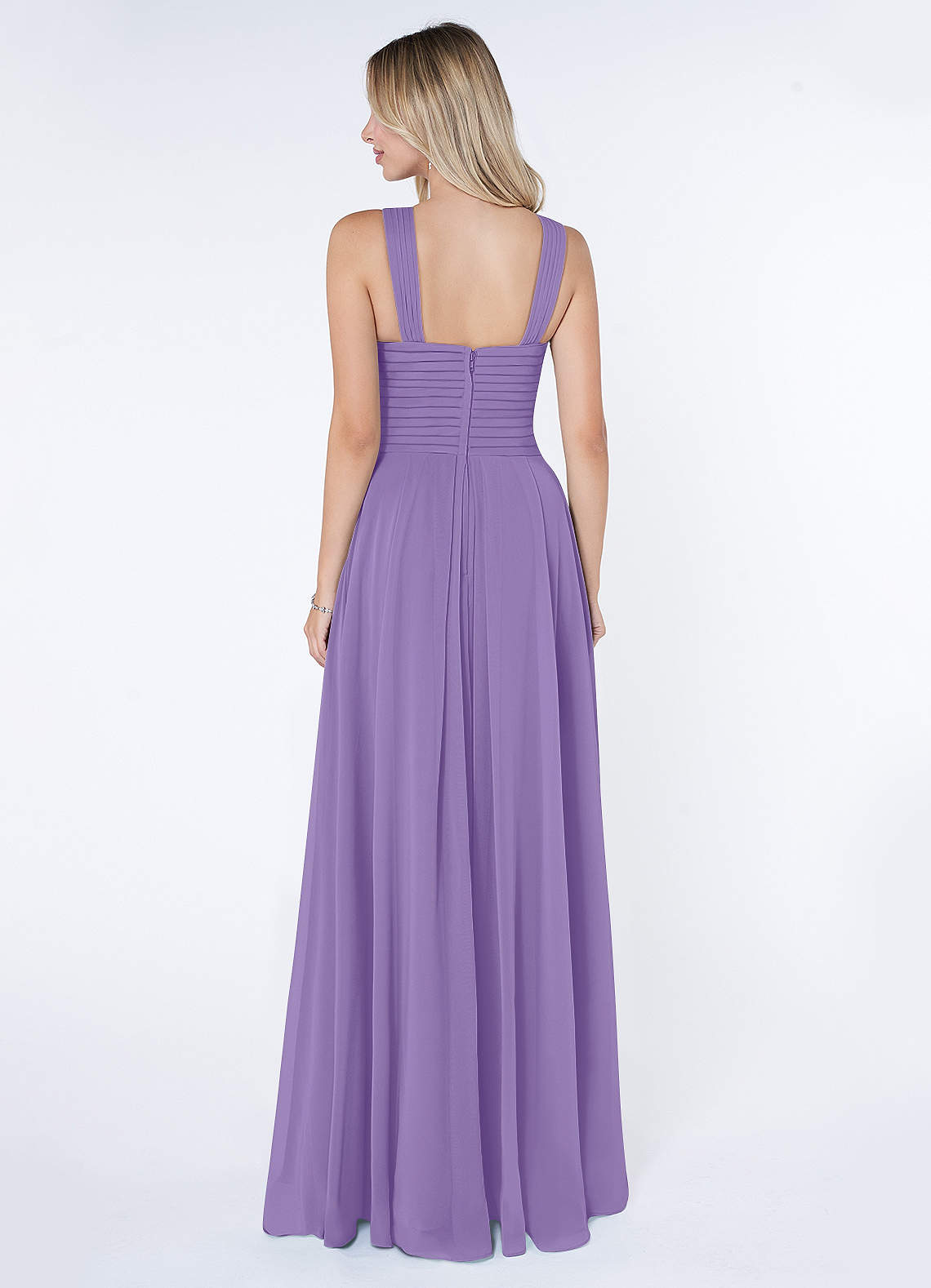 Kaleigh A-Line Halter Chiffon Bridesmaid Dress in Tahiti