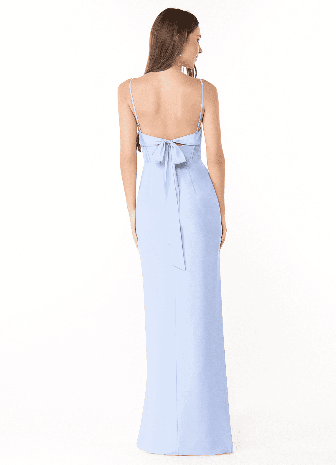 Mai Sheath Cowl-Neck Chiffon Bridesmaid Dress in Ice