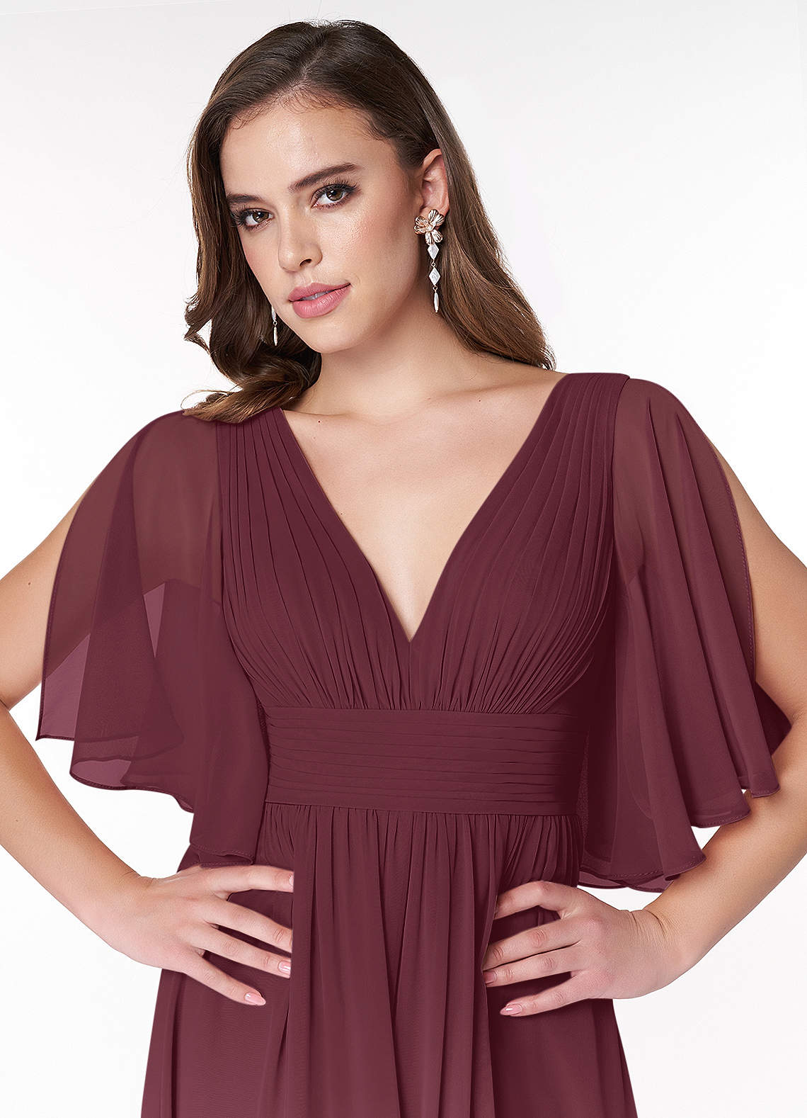 Temeka A-Line V-Neck Chiffon Bridesmaid Dress