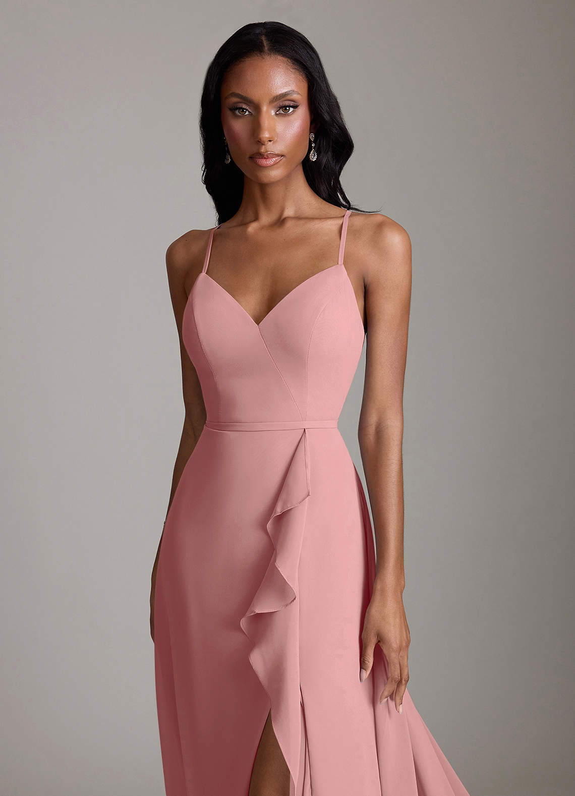 Naeem A-Line V-Neck Chiffon Bridesmaid Dress