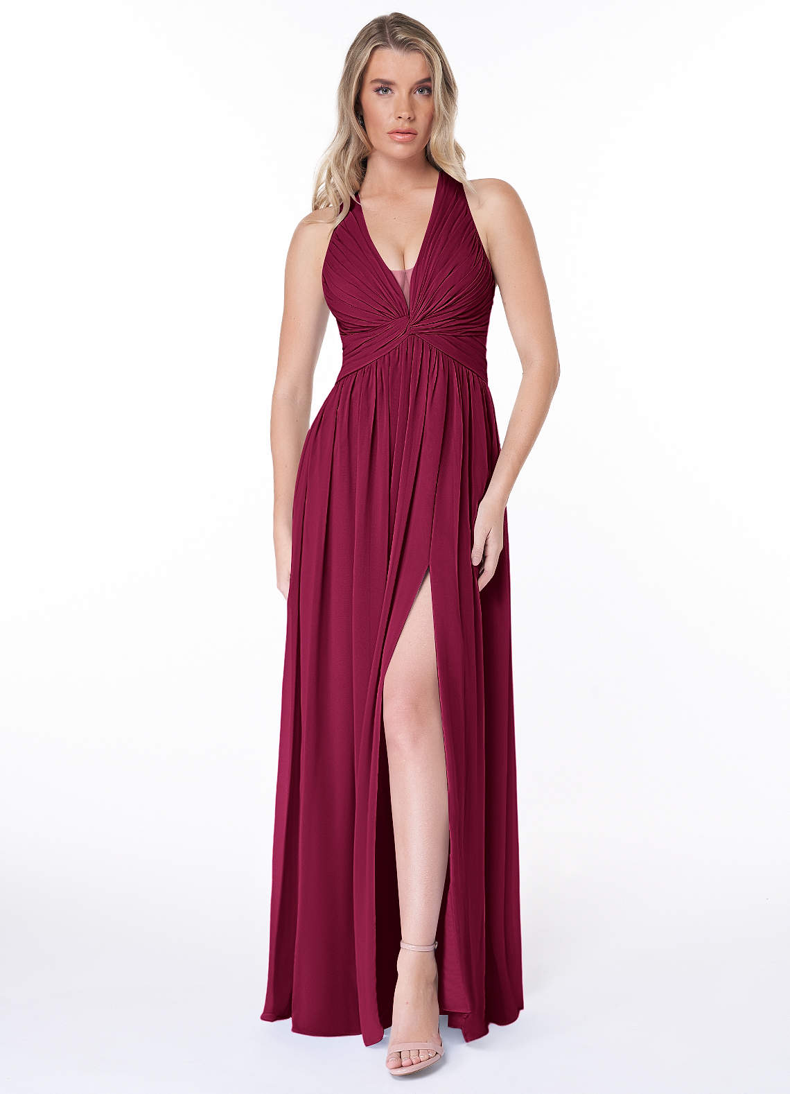 Jaclyn A-Line Halter Chiffon Bridesmaid Dress