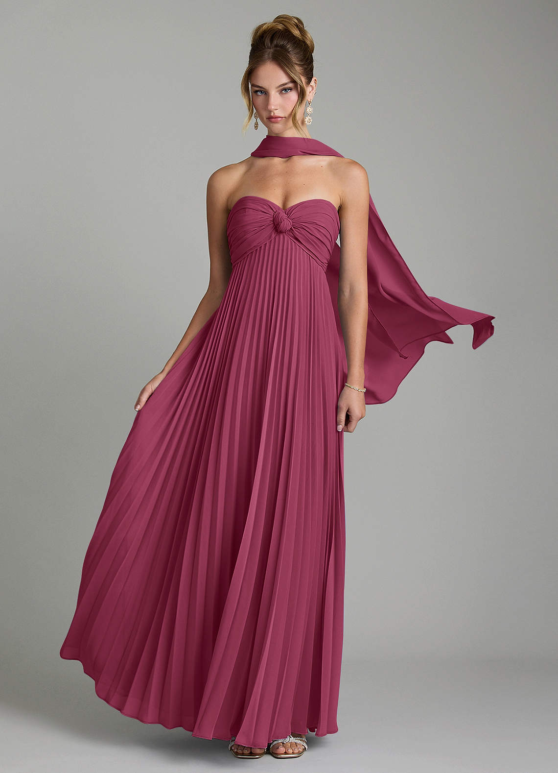 Tempest A-Line Sweetheart Chiffon Bridesmaid Dress in Mulberry