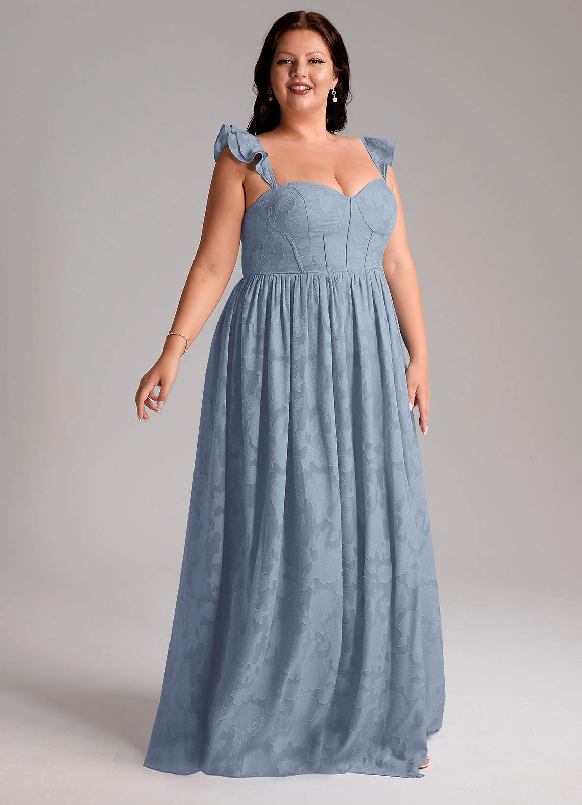 Denisse A-Line Sweetheart Floral Burnout Bridesmaid Dress