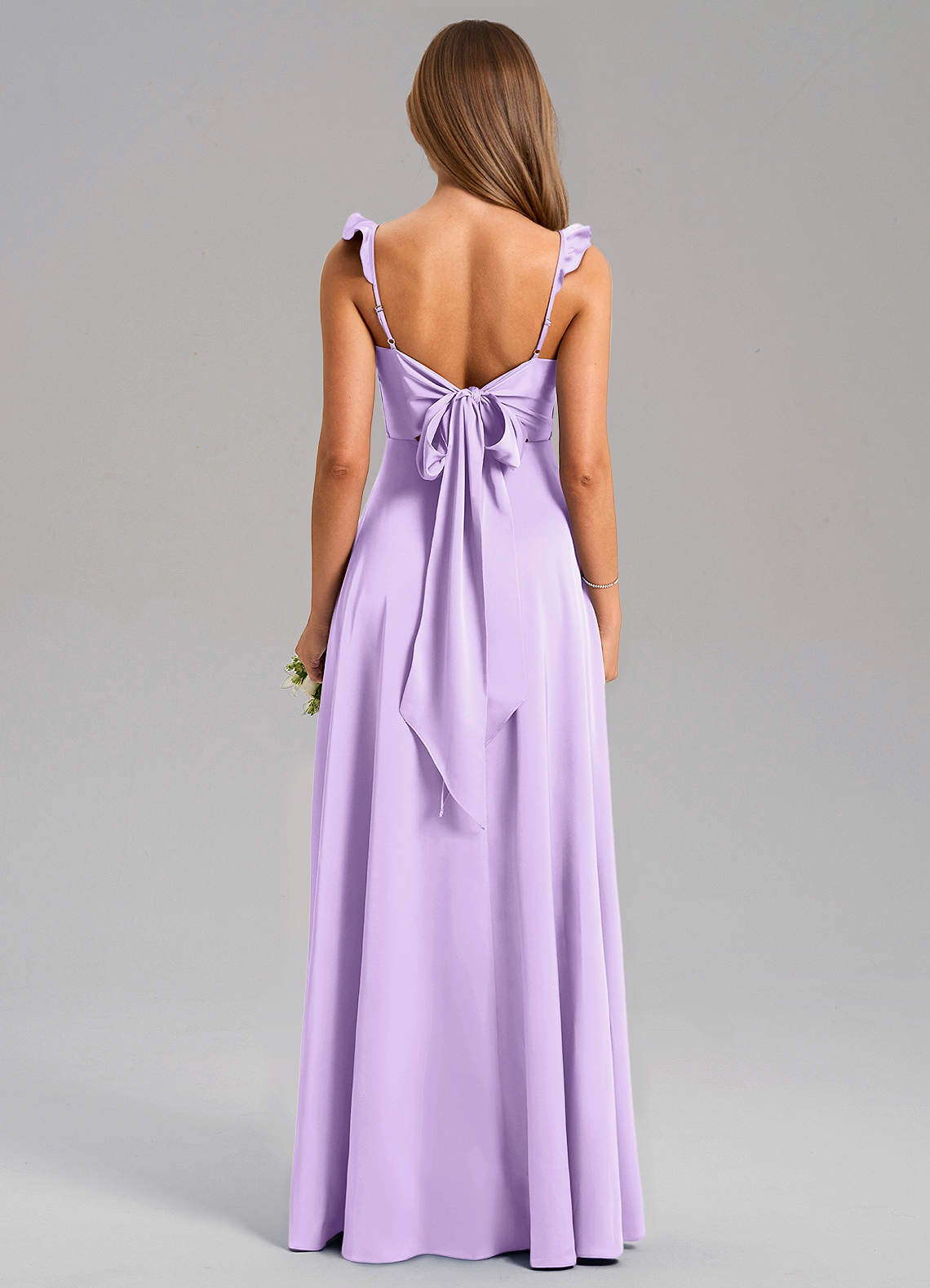 Everett A-Line V-Neck Chiffon Bridesmaid Dress in Lilac
