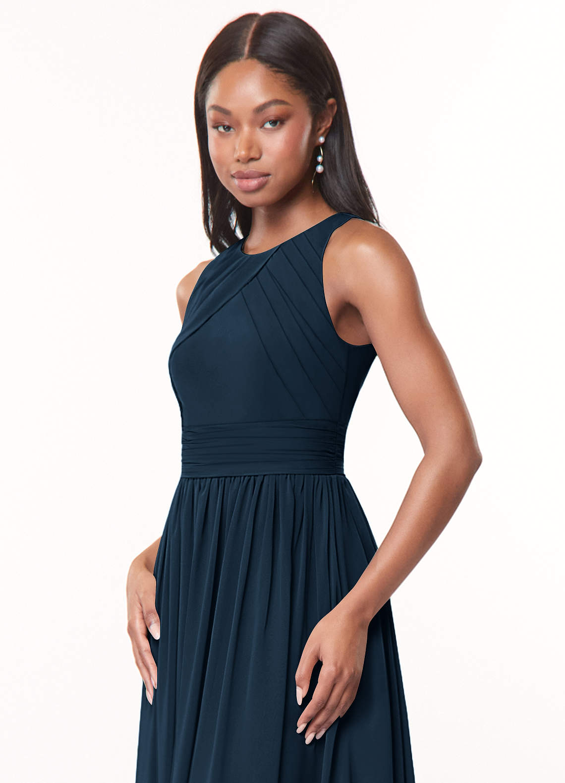 Harper A-Line Scoop-Neck Chiffon Bridesmaid Dress