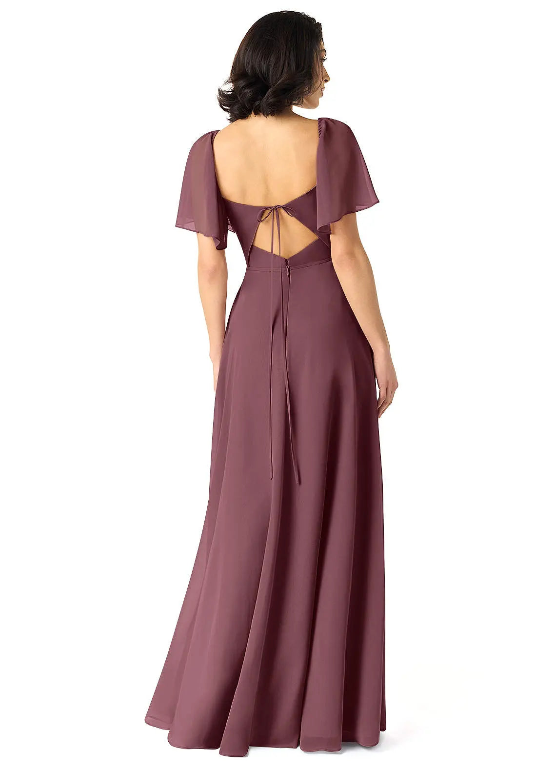 Chloe A-Line Sweetheart Chiffon Bridesmaid Dress in Sangria