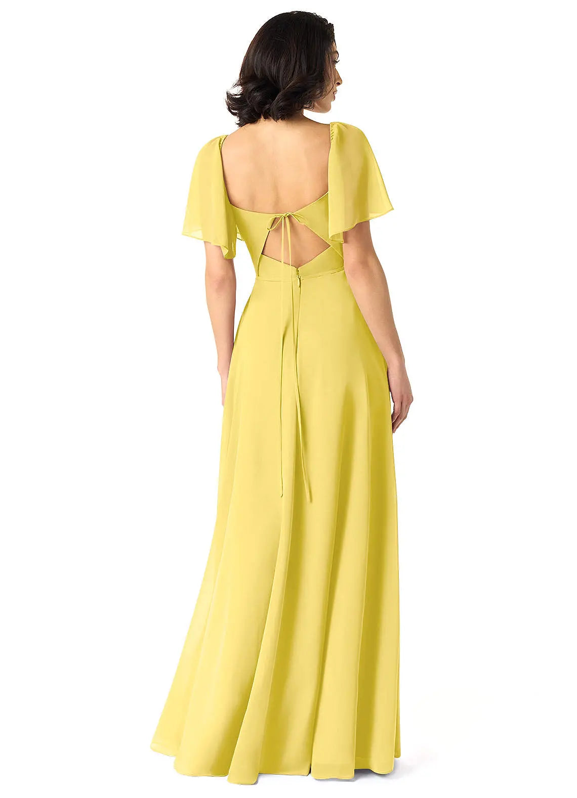 Chloe A-Line Sweetheart Chiffon Bridesmaid Dress in Canary