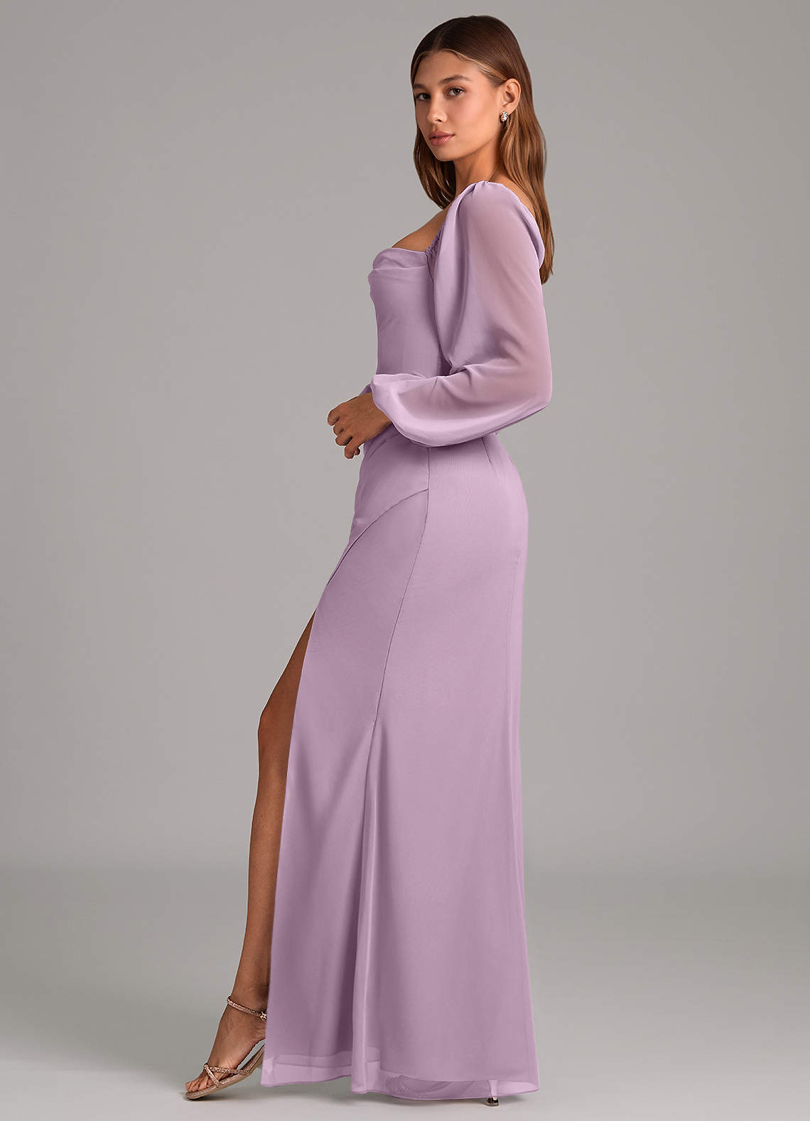 Brixley Mermaid Sweetheart Chiffon Bridesmaid Dress in Wisteria