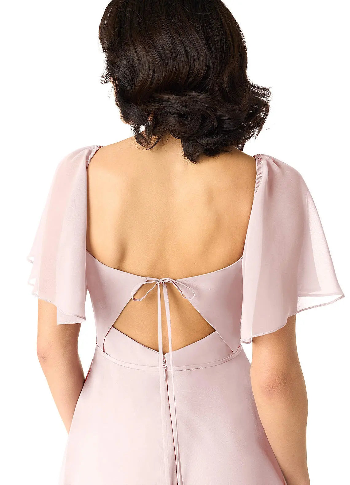 Chloe A-Line Sweetheart Chiffon Bridesmaid Dress in Blushing Pink