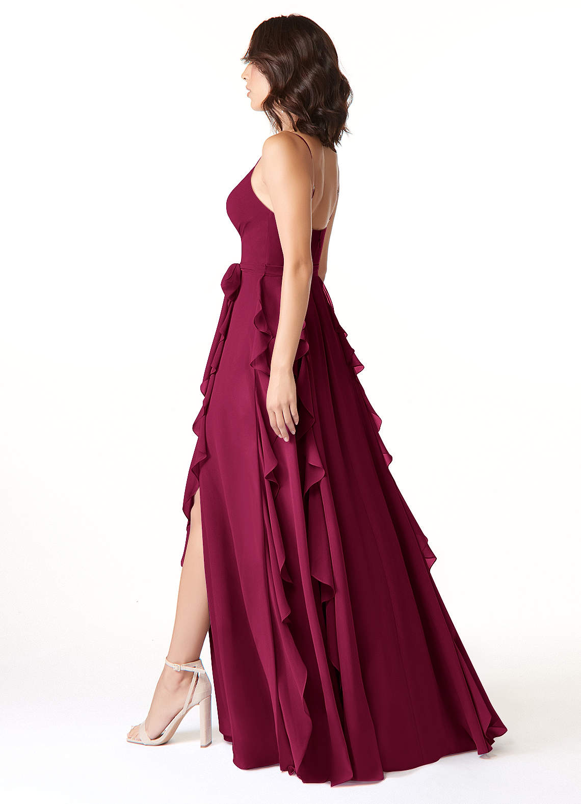 Peyton A-Line V-Neck Chiffon Bridesmaid Dress