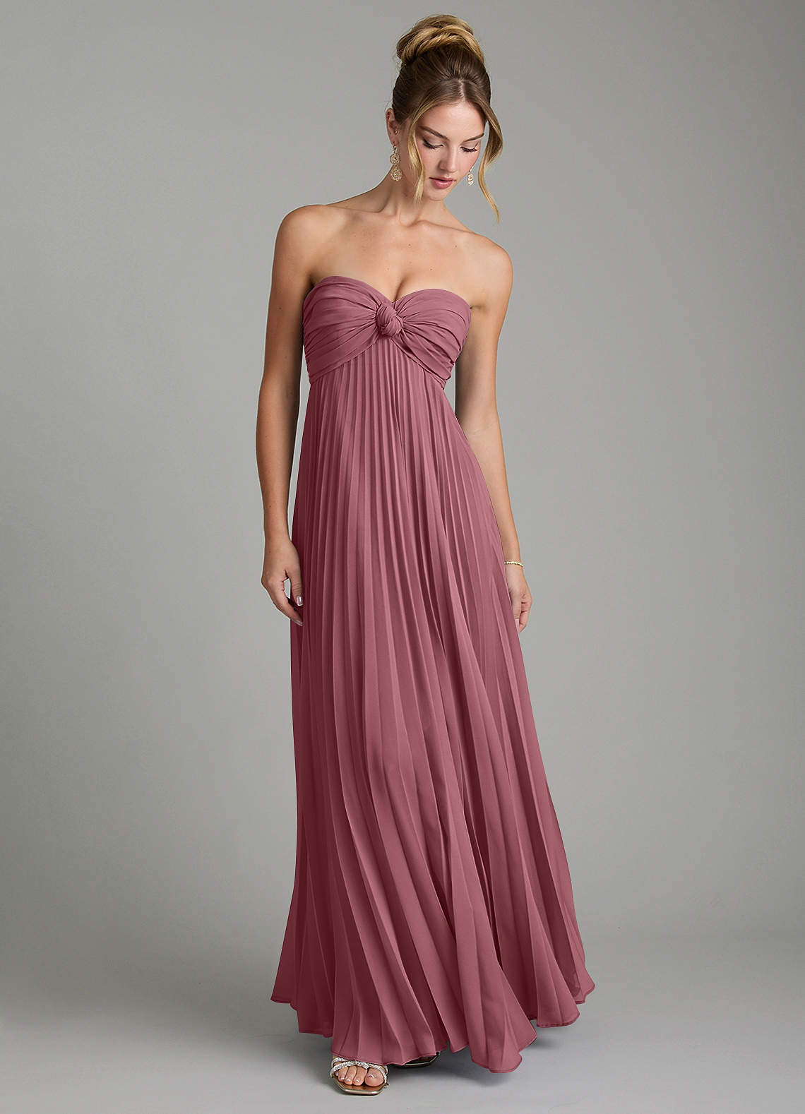 Tempest A-Line Sweetheart Chiffon Bridesmaid Dress in Desert Rose