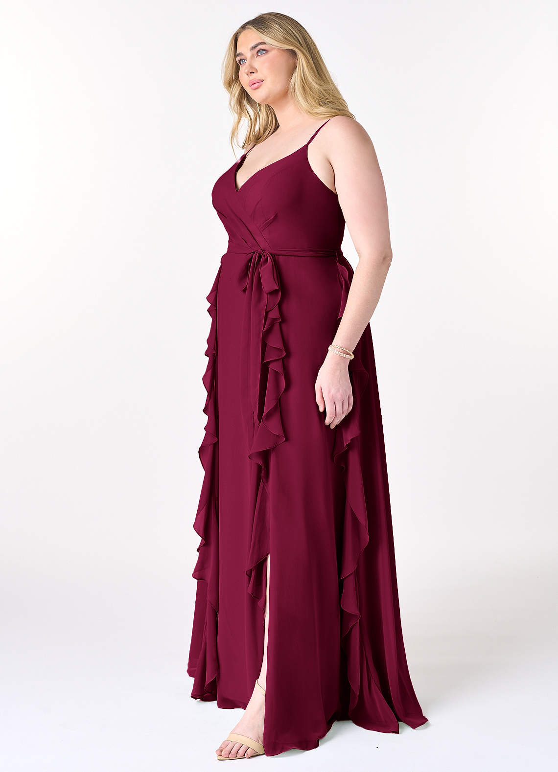 Peyton A-Line V-Neck Chiffon Bridesmaid Dress