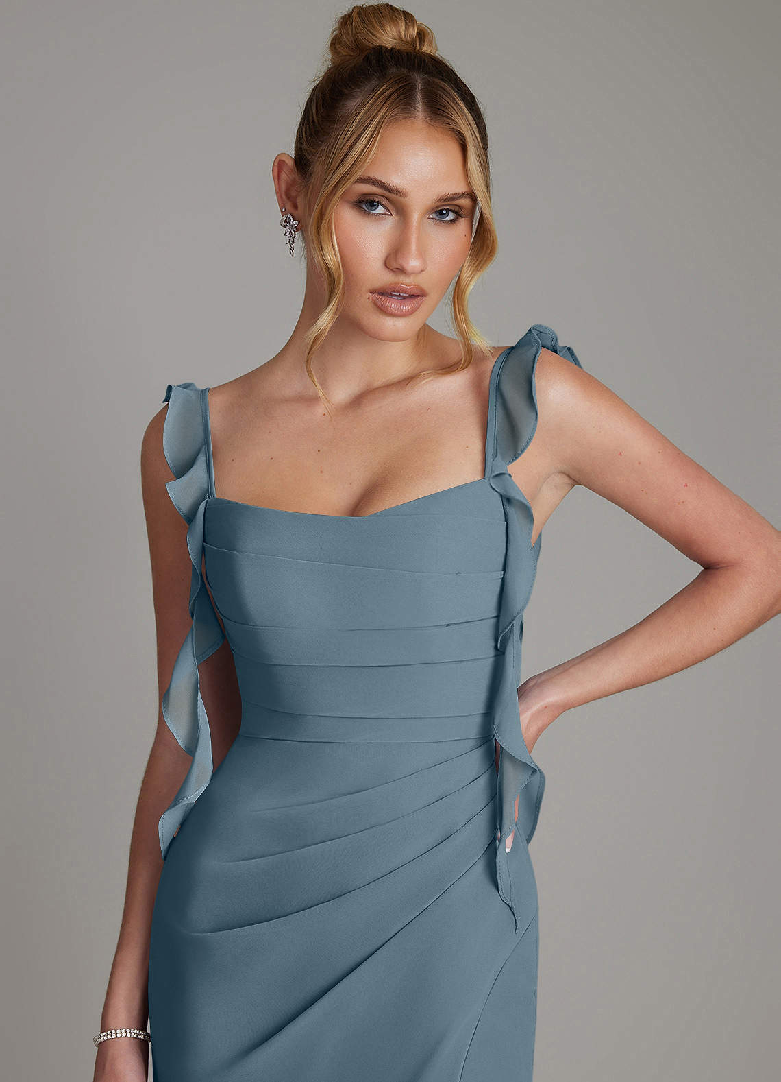 Jessamine Mermaid Sweetheart Chiffon Bridesmaid Dress in Twilight