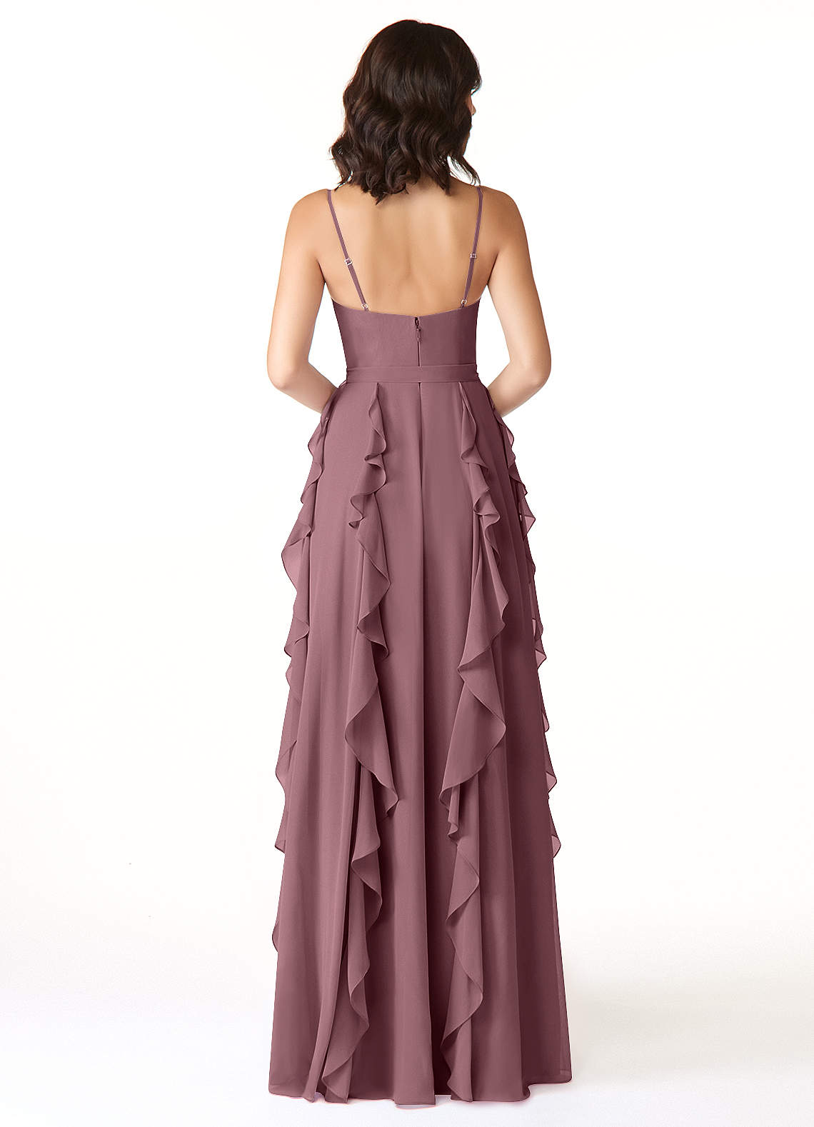 Peyton A-Line V-Neck Chiffon Bridesmaid Dress in Amethyst