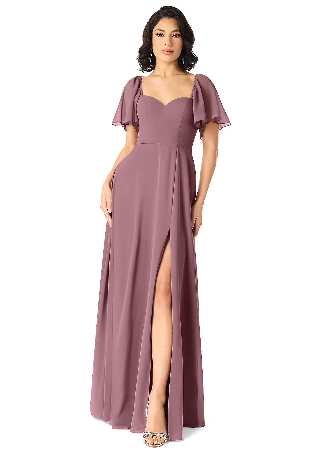 Chloe A-Line Sweetheart Chiffon Bridesmaid Dress in Amethyst