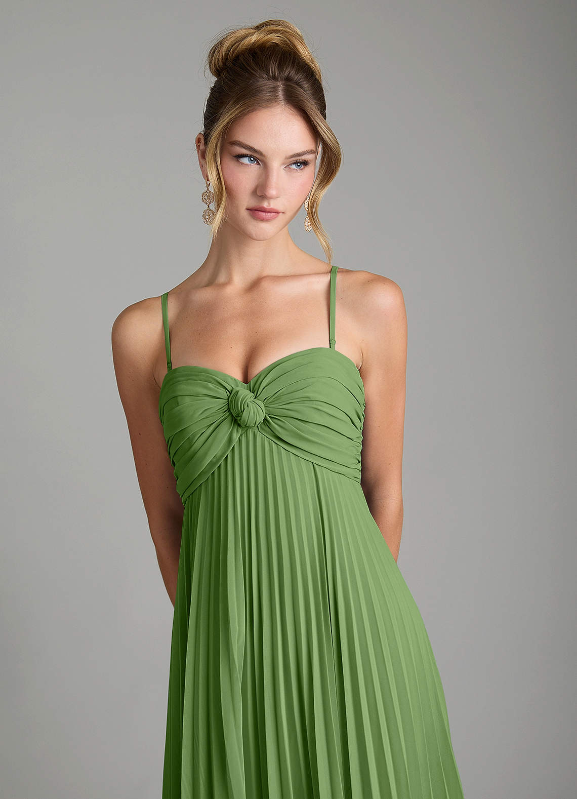 Tempest A-Line Sweetheart Chiffon Bridesmaid Dress in Basil