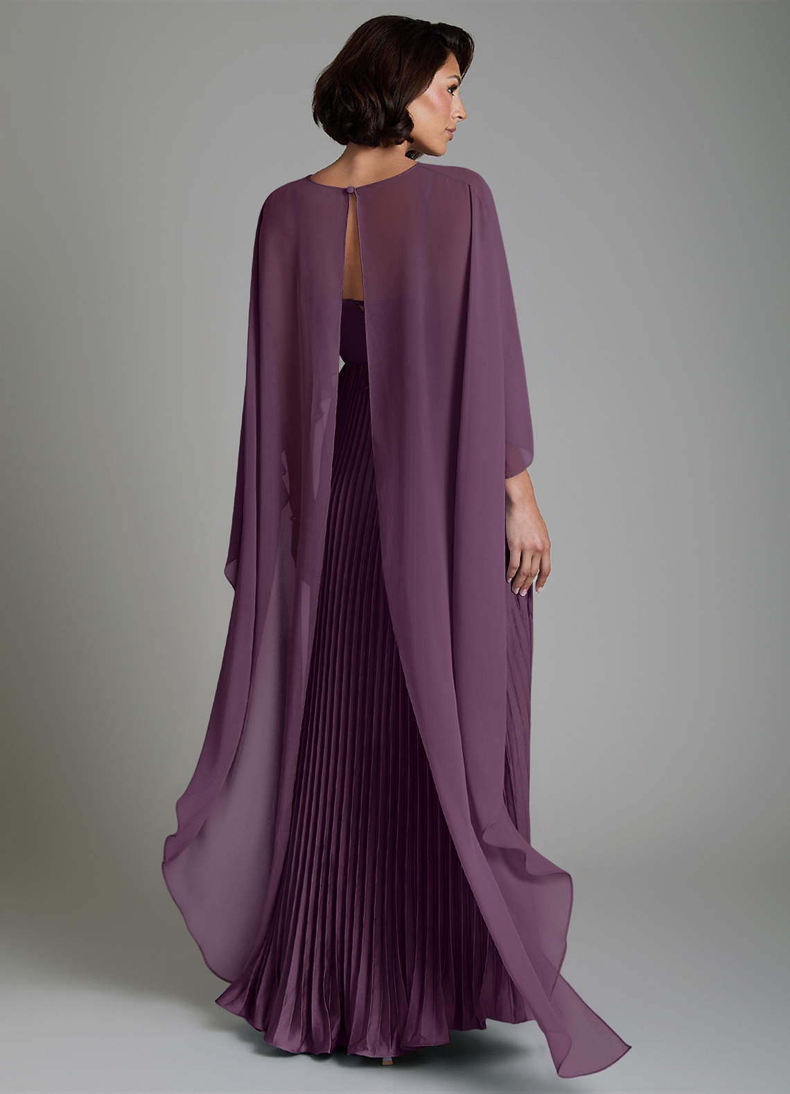 Micah A-Line Sweetheart Stretch Satin and Chiffon Bridesmaid Dress in Plum