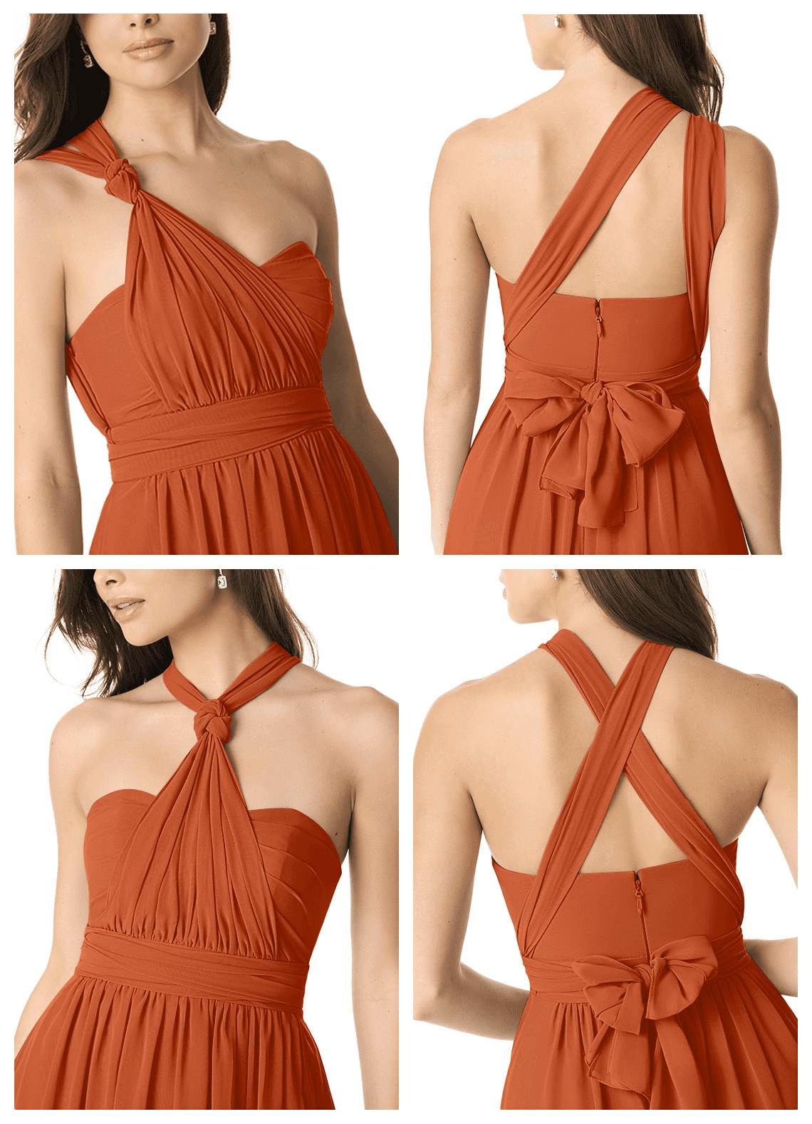 Olani A-Line V-Neck Chiffon Bridesmaid Dress