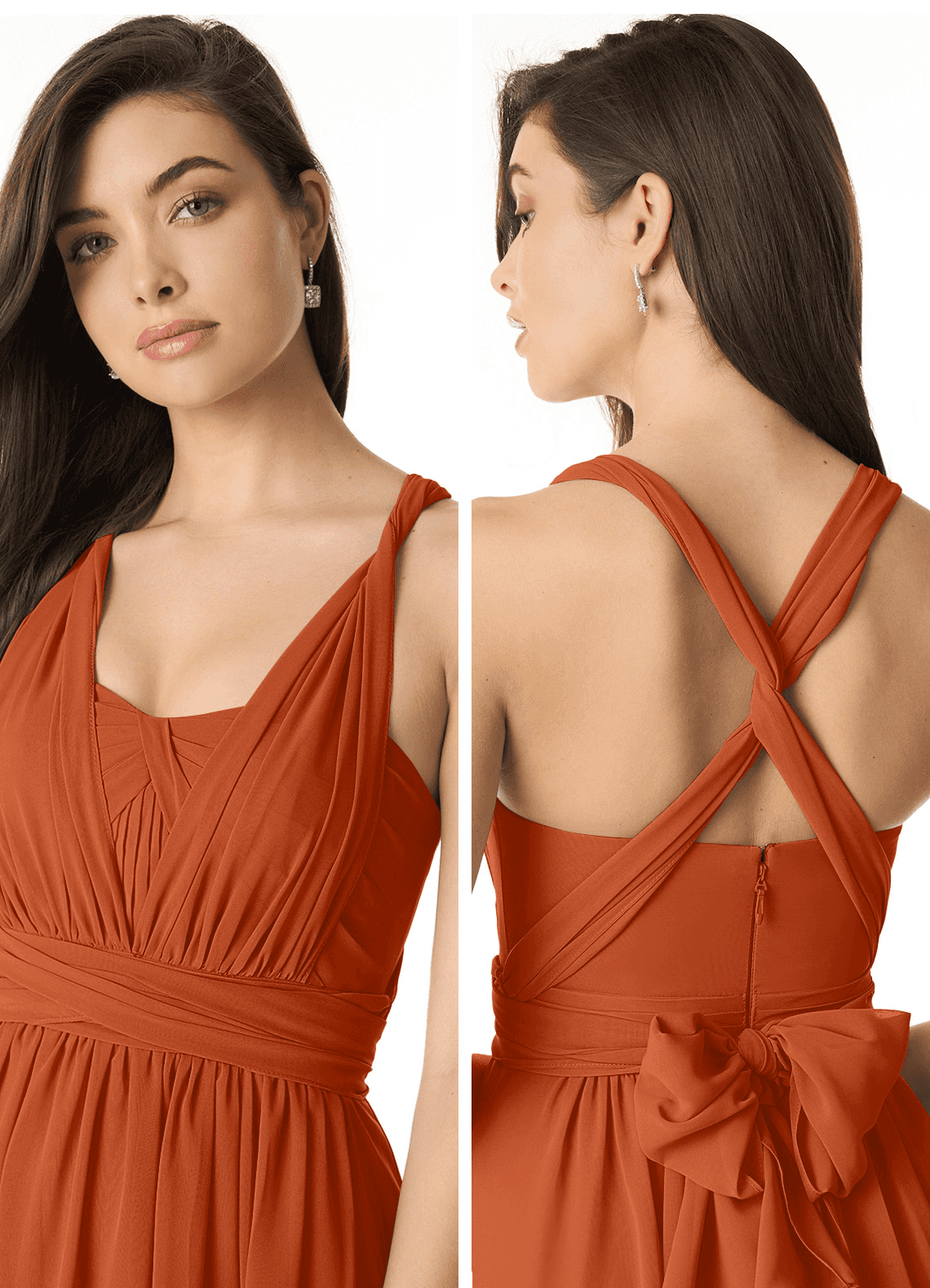 Olani A-Line V-Neck Chiffon Bridesmaid Dress