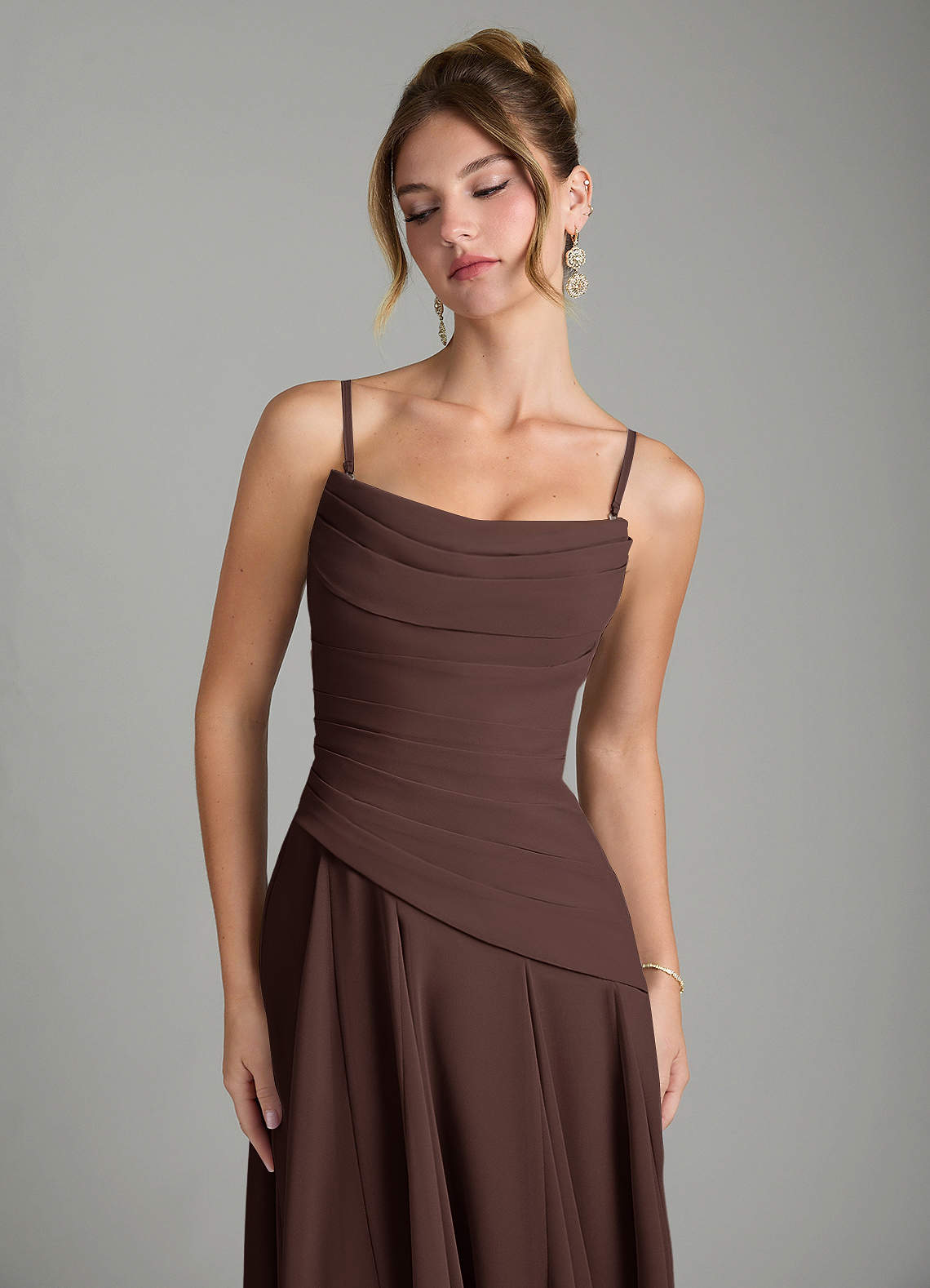Gabriela A-Line Cowl-Neck Chiffon Bridesmaid Dress