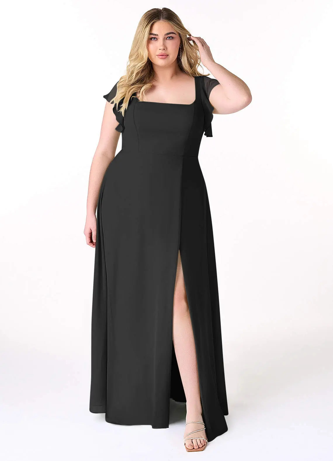 Bondi A-Line Square-Neck Chiffon Bridesmaid Dress