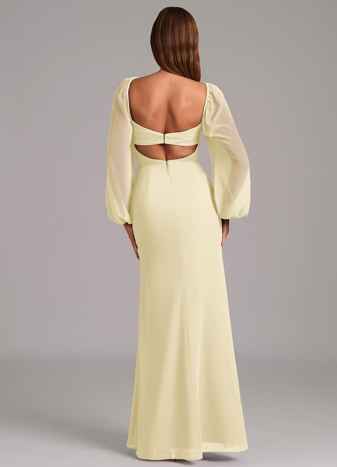 Brixley Mermaid Sweetheart Chiffon Bridesmaid Dress in Lemon Sorbet