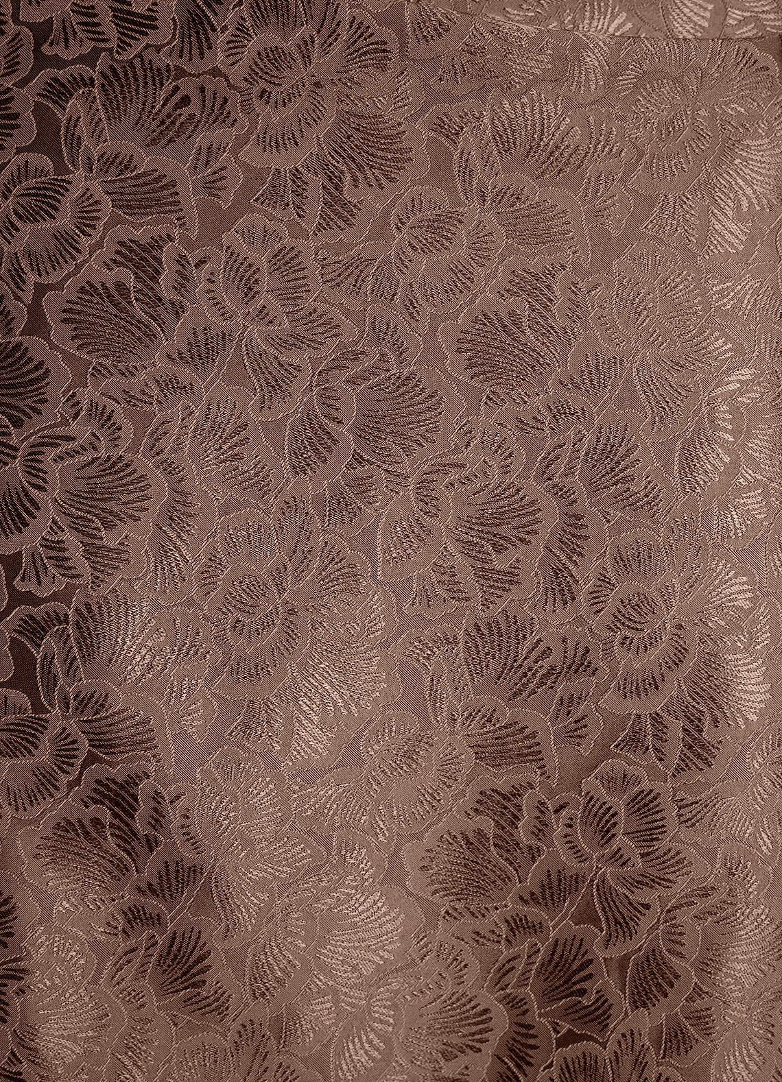 Kiana Mermaid Scoop-Neck Jacquard Wedding Guest Dress in Mocha Coco