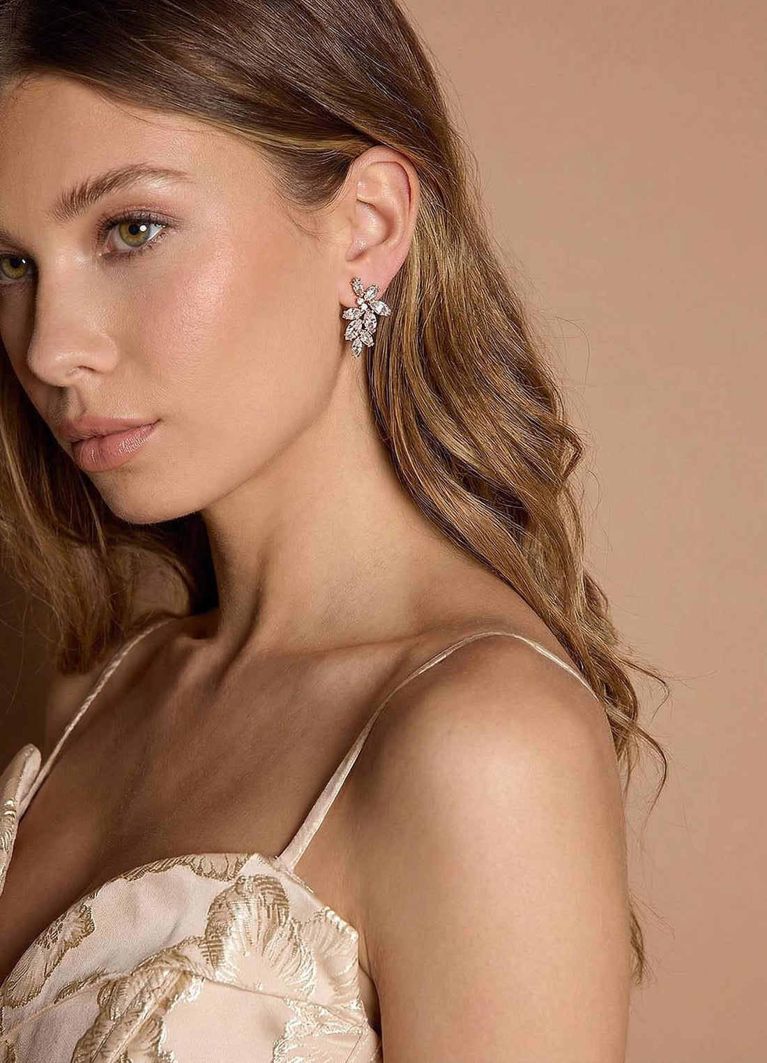 Abstract Petal Earrings — rose gold — 图 1/9