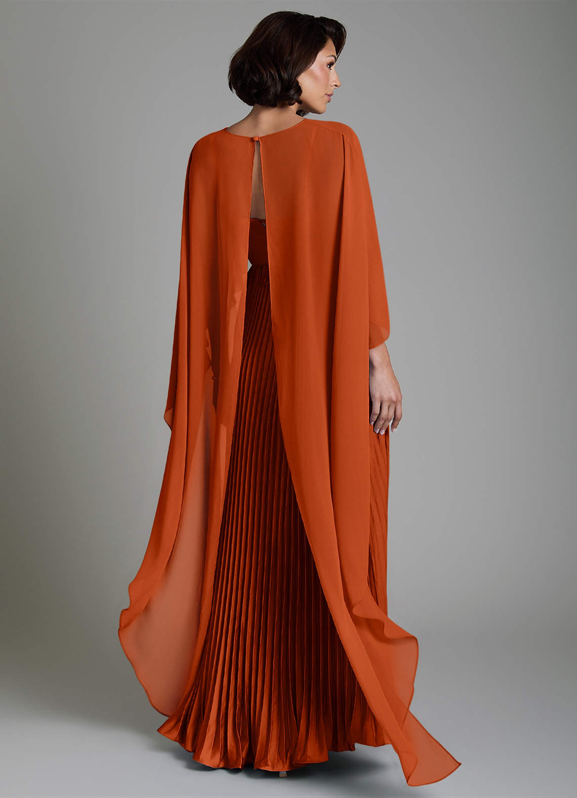 Micah A-Line Sweetheart Stretch Satin and Chiffon Bridesmaid Dress in Paprika